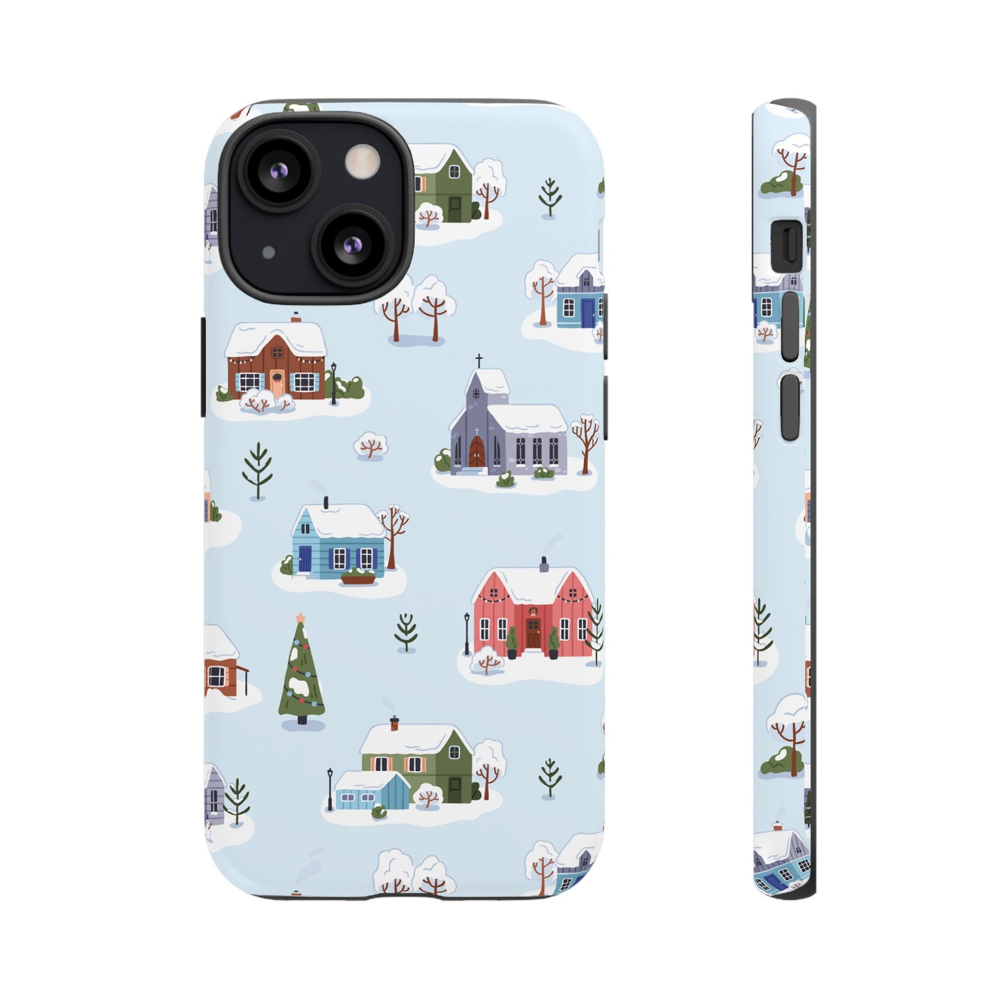 Snowy Merry Christmas Wallpaper Phone Case | iPhone 15 Plus/ Pro, 14, 13, 12| Google Pixel 7, Pro, 5| Samsung Galaxy S23 All Major Phone Models