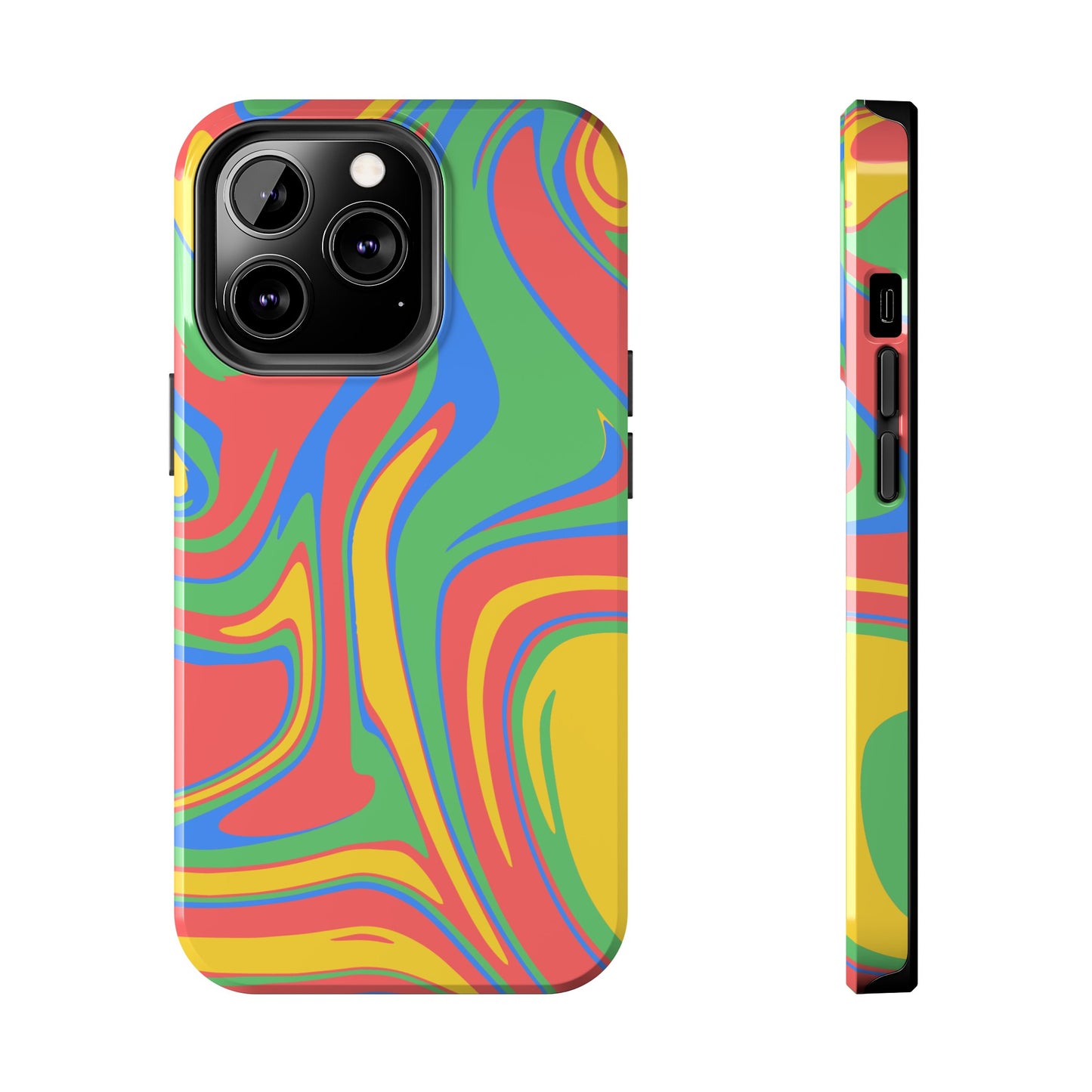 Colourful Marble Phone Case | iPhone 15 Plus/ Pro, 14, 13, 12|