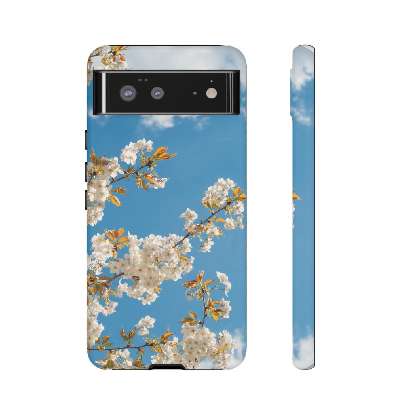 White Blossom Wallpaper Phone Case | iPhone 15 Plus/ Pro, 14, 13, 12| Google Pixel 7, Pro, 5| Samsung Galaxy S23 All Major Phone Models