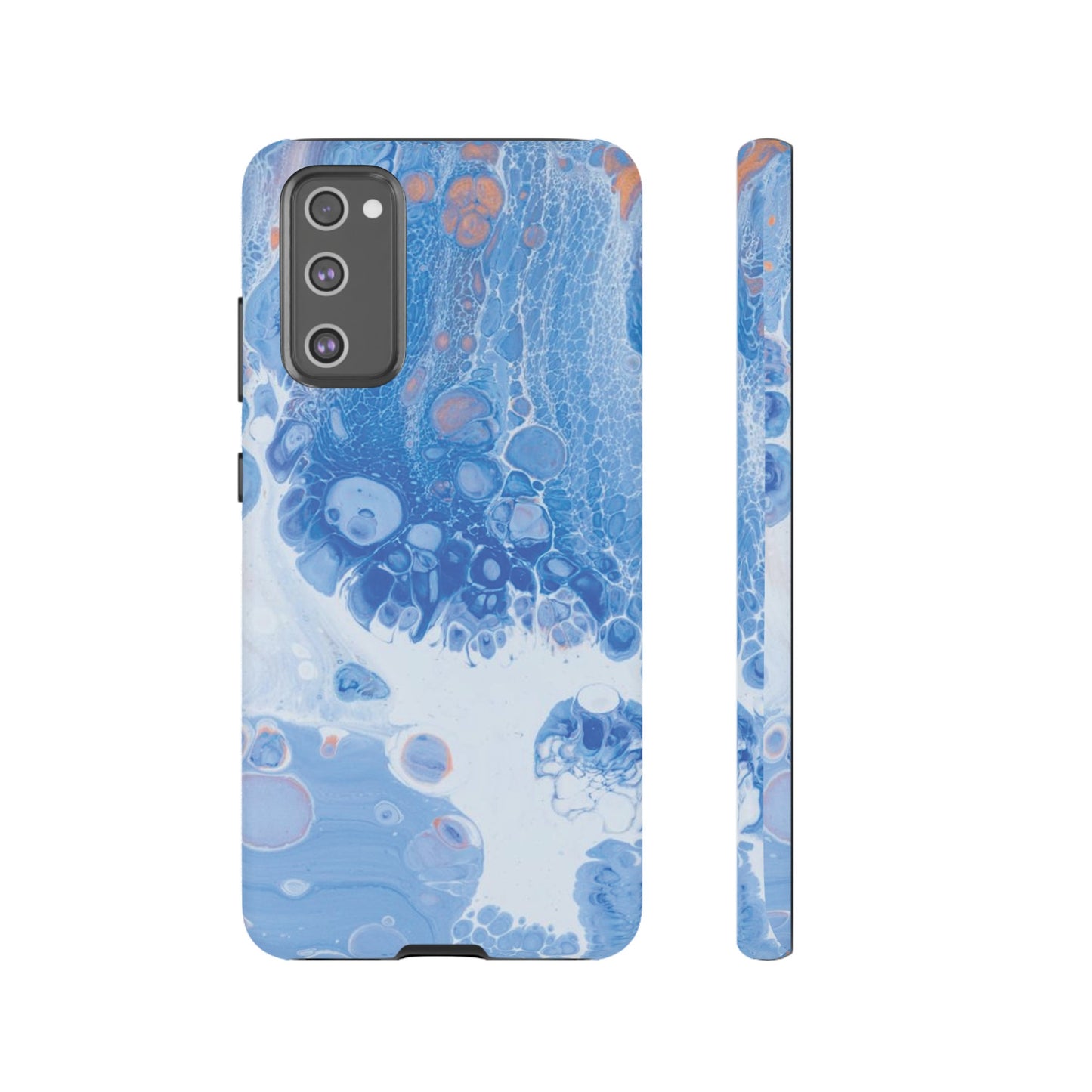 Blue and White Resin Inspired Phone Case |iPhone 15 Plus/ Pro, 14, 13, 12| Google Pixel 7, Pro, 5| Samsung Galaxy S23 All Major Phone Models