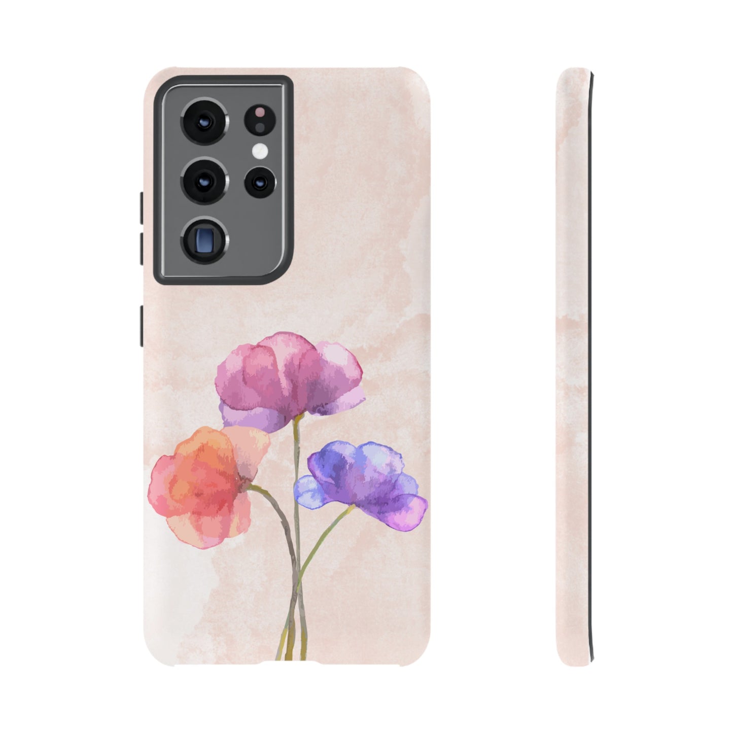 Three Flowers Wallpaper Phone Case | iPhone 15 Plus/ Pro, 14, 13, 12| Google Pixel 7, Pro, 5| Samsung Galaxy S23 All Major Phone Models