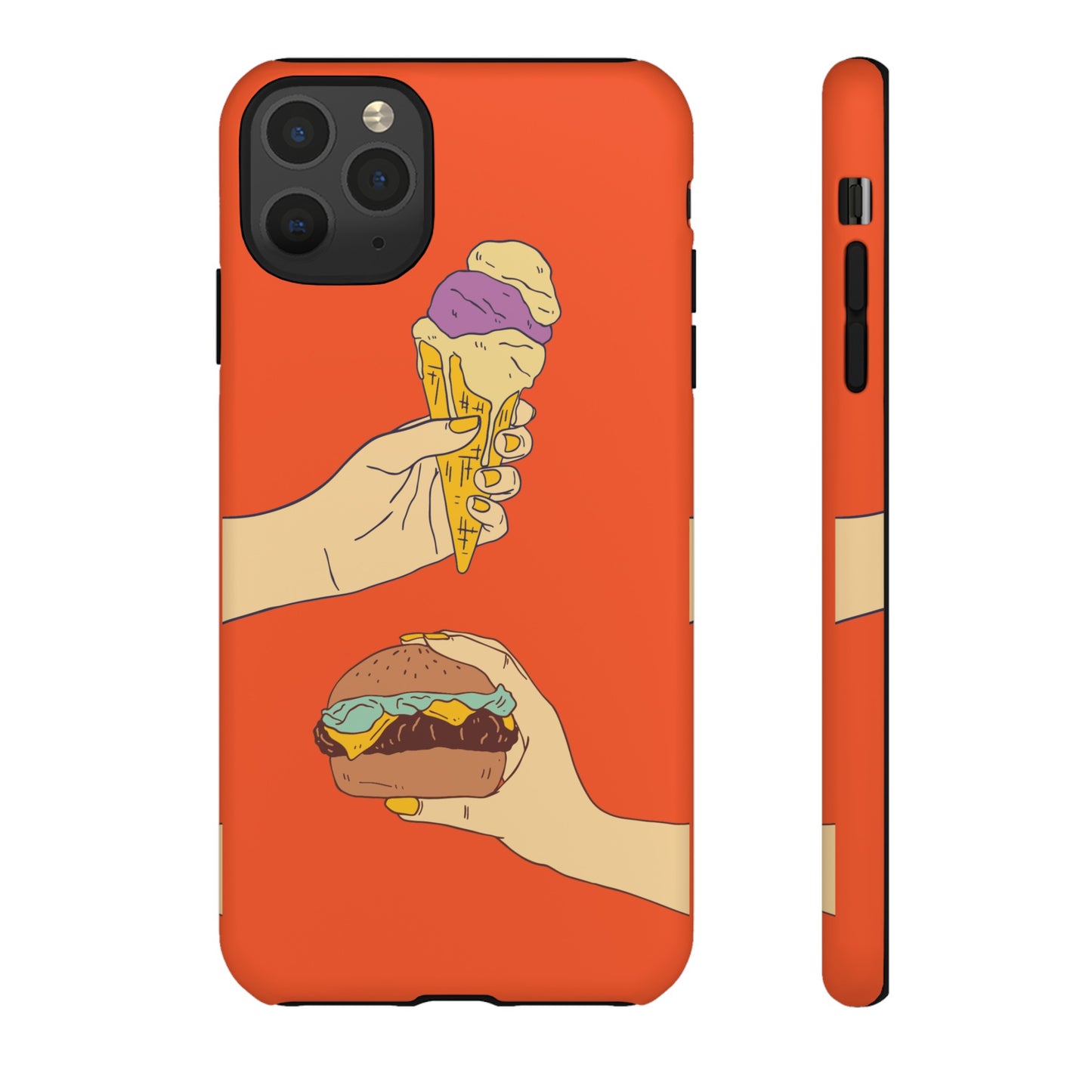 IceCream Or Hamburger? Phone Case | iPhone 15 Plus/ Pro, 14, 13, 12| Google Pixel 7, Pro, 5| Samsung Galaxy S23 All Major Phone Models