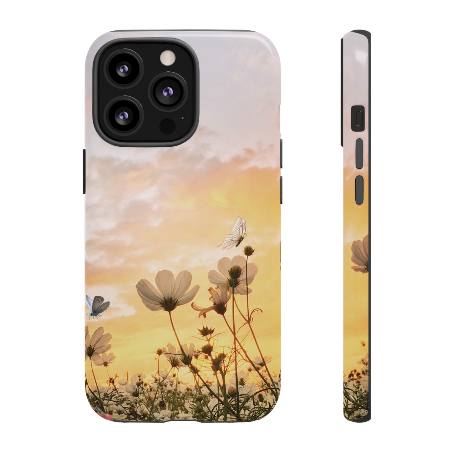 Flowers At Sunset Wallpaper Phone Case | iPhone 15 Plus/ Pro, 14, 13, 12| Google Pixel 7, Pro, 5| Samsung Galaxy S23 All Major Phone Models