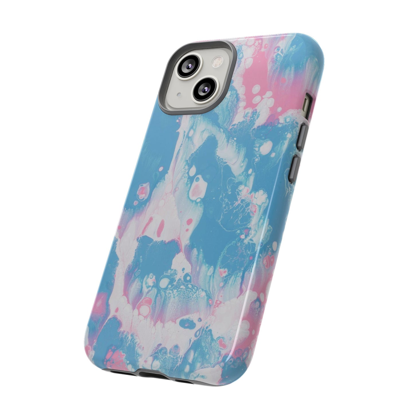 Baby Pink & Blue Resin Inspired Phone Case |iPhone 15 Plus/ Pro, 14, 13, 12|Google Pixel 7, Pro, 5|Samsung Galaxy S23 All Major Phone Models