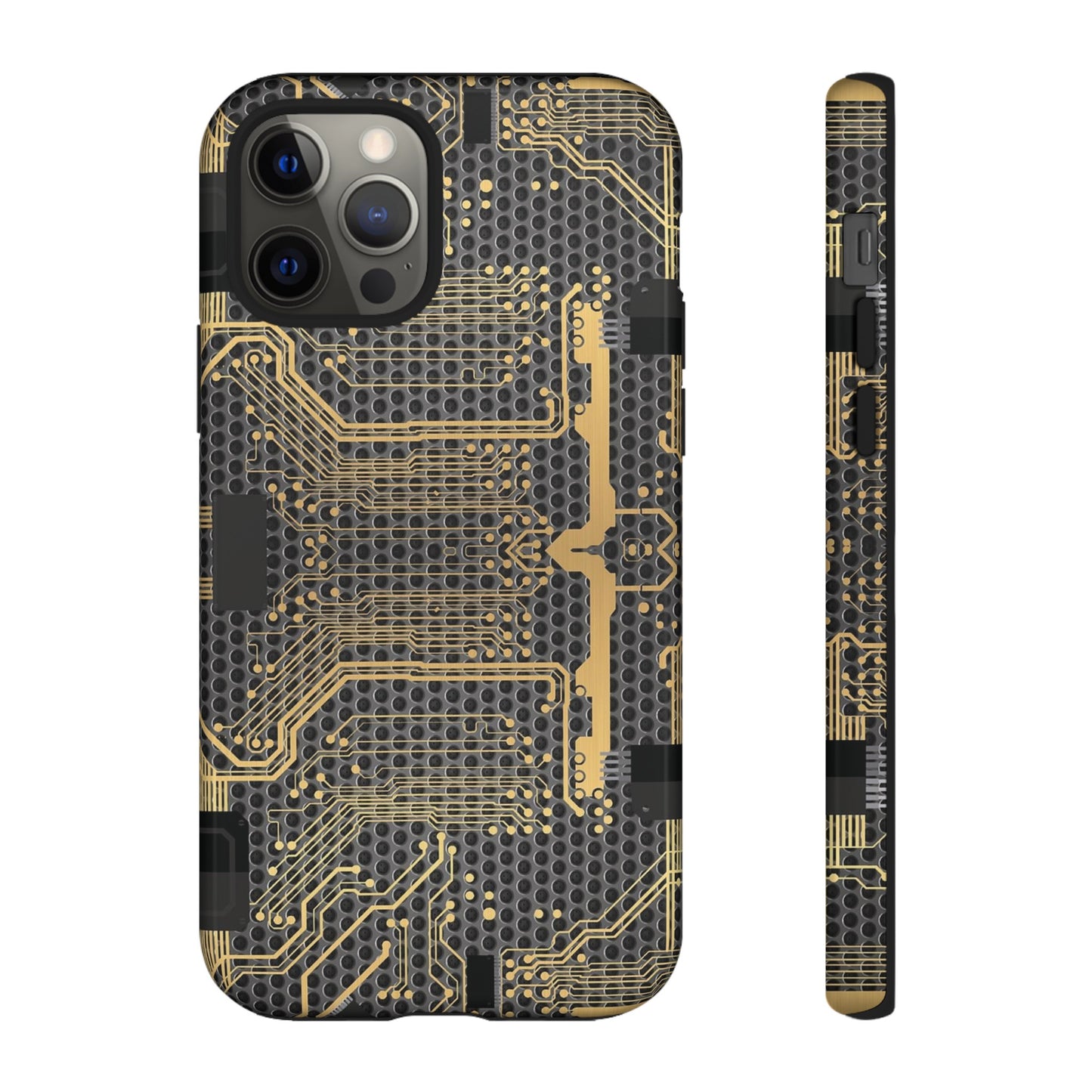 Golden Circuit Board Wallpaper Phone Case | iPhone 15 Plus/ Pro, 14, 13, 12| Google Pixel 7, Pro, 5| Samsung Galaxy S23 All Major Phone Models