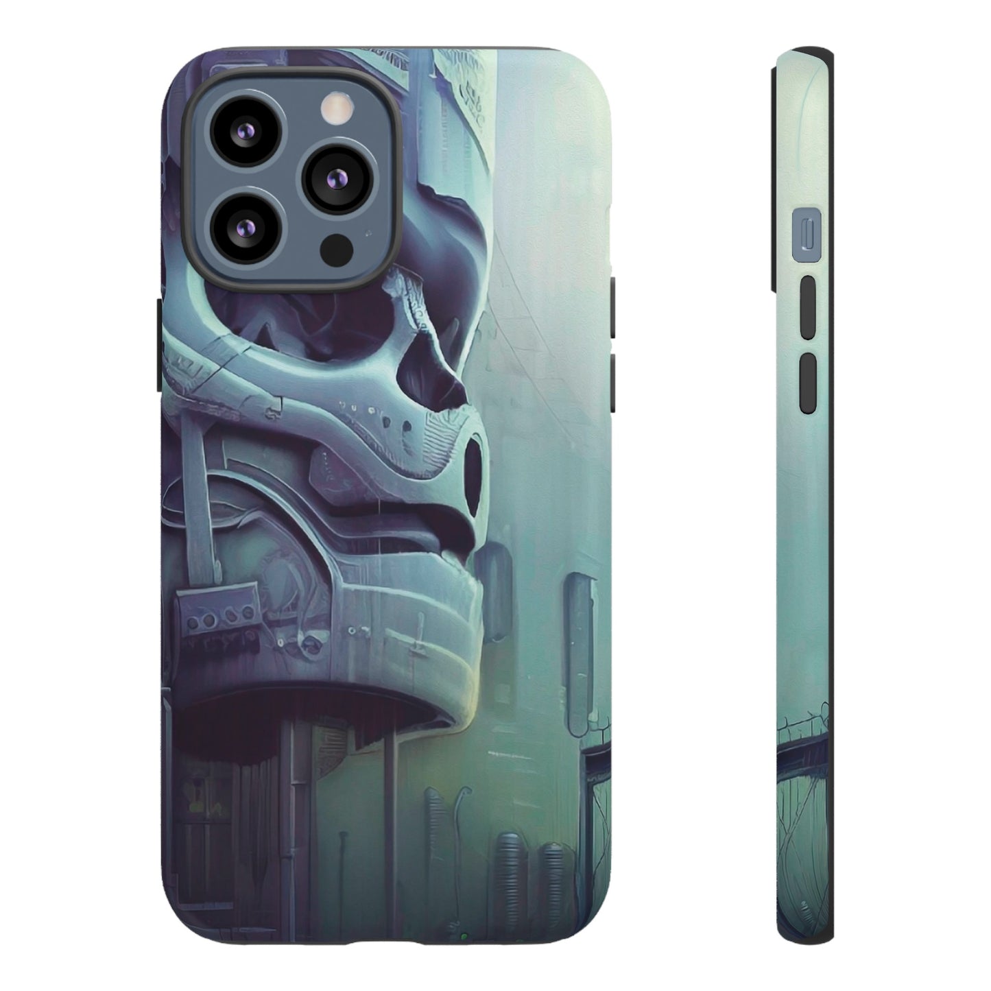 Sci-Fi Skull Wallpaper Phone Case | iPhone 15 Plus/ Pro, 14, 13, 12| Google Pixel 7, Pro, 5| Samsung Galaxy S23 All Major Phone Models