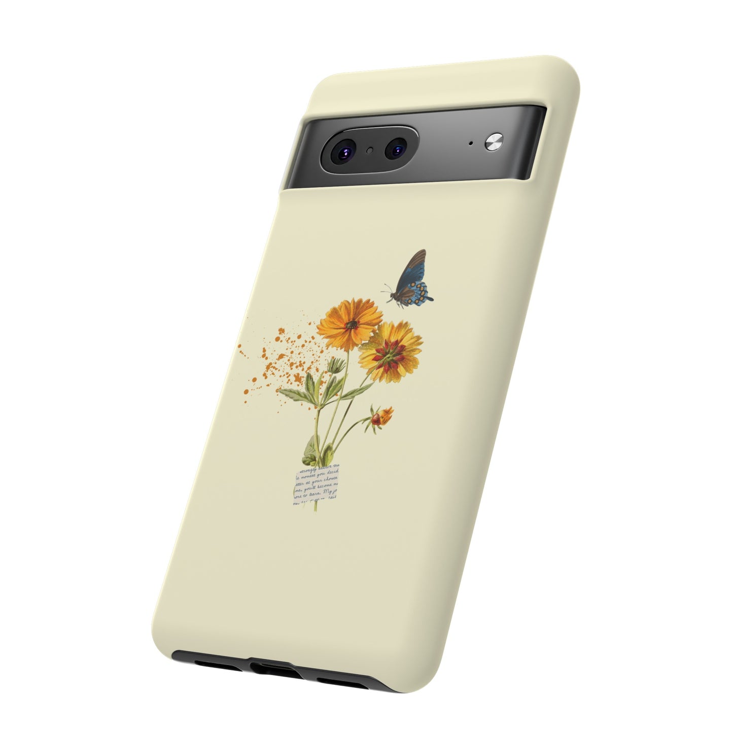 Butterfly Sunflowers Phone Case | iPhone 15 Plus/ Pro, 14, 13, 12| Google Pixel 7, Pro, 5| Samsung Galaxy S23 All Major Phone Models