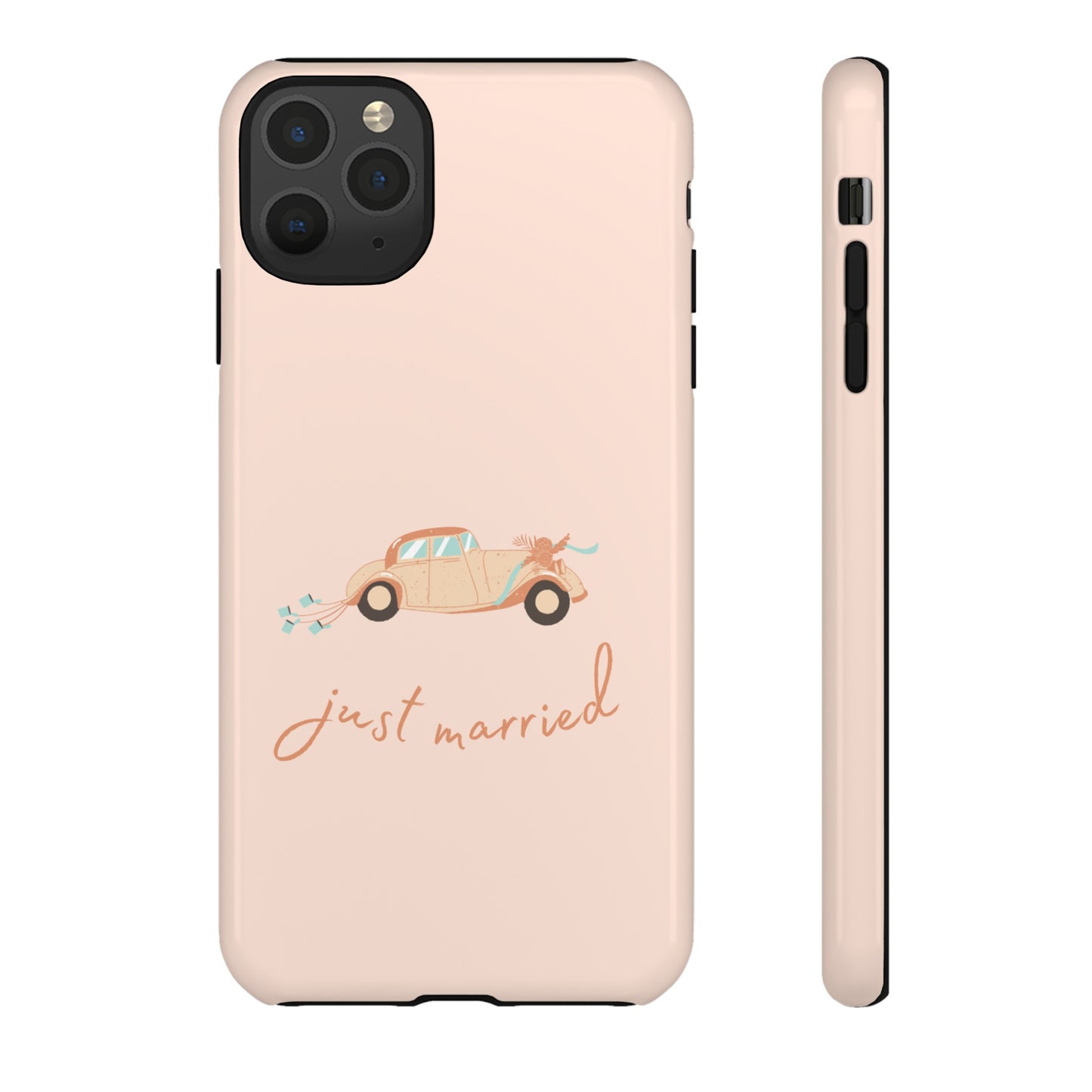 Just Married Phone Case | iPhone 15 Plus/ Pro, 14, 13, 12| Google Pixel 7, Pro, 5| Samsung Galaxy S23 All Major Phone Models