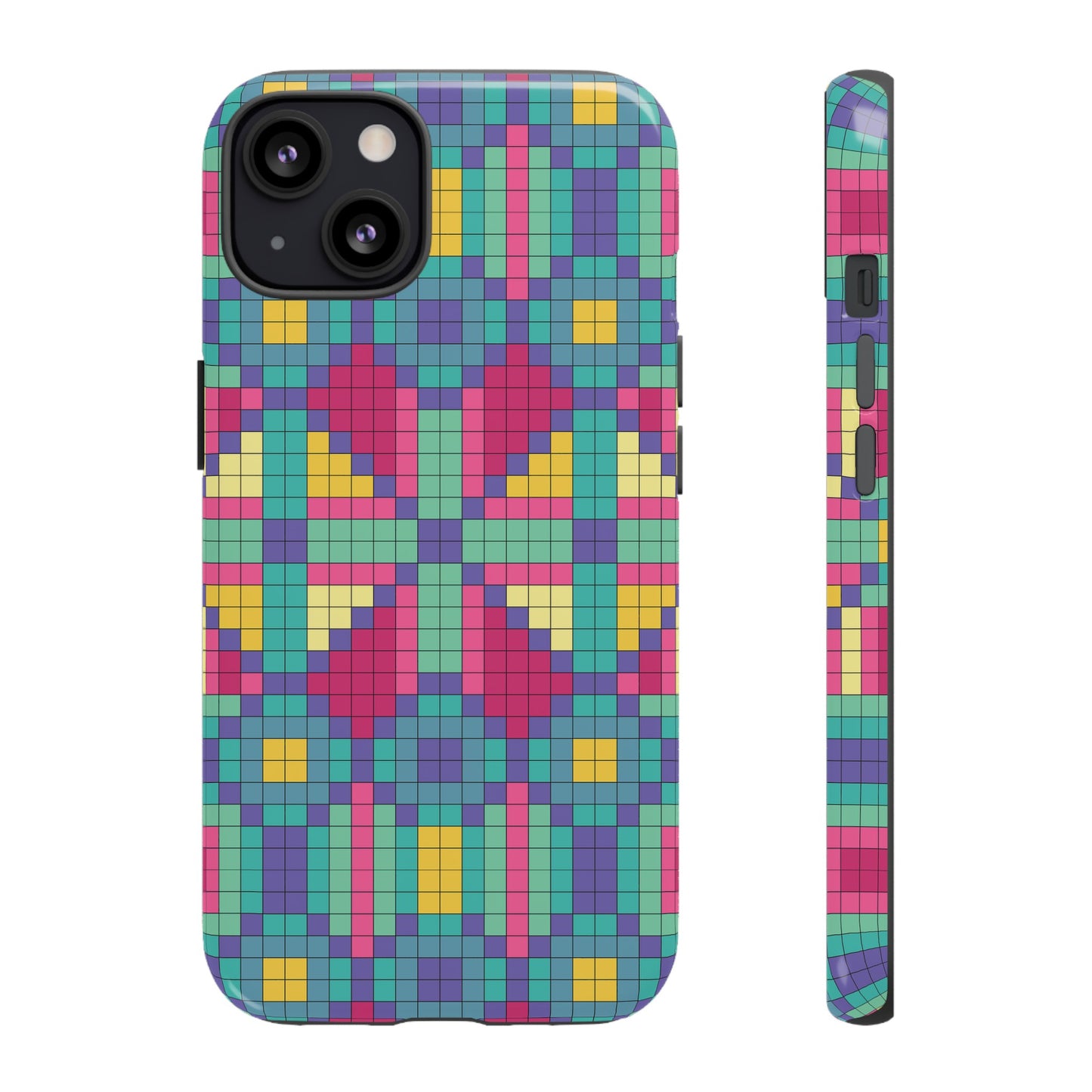 Block Geometric Wallpaper Phone Case | iPhone 15 Plus/ Pro, 14, 13, 12| Google Pixel 7, Pro, 5| Samsung Galaxy S23 All Major Phone Models