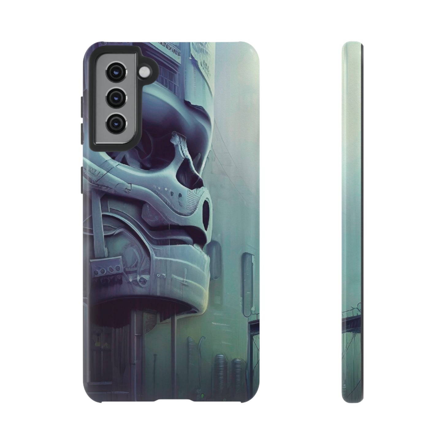 Sci-Fi Skull Wallpaper Phone Case | iPhone 15 Plus/ Pro, 14, 13, 12| Google Pixel 7, Pro, 5| Samsung Galaxy S23 All Major Phone Models