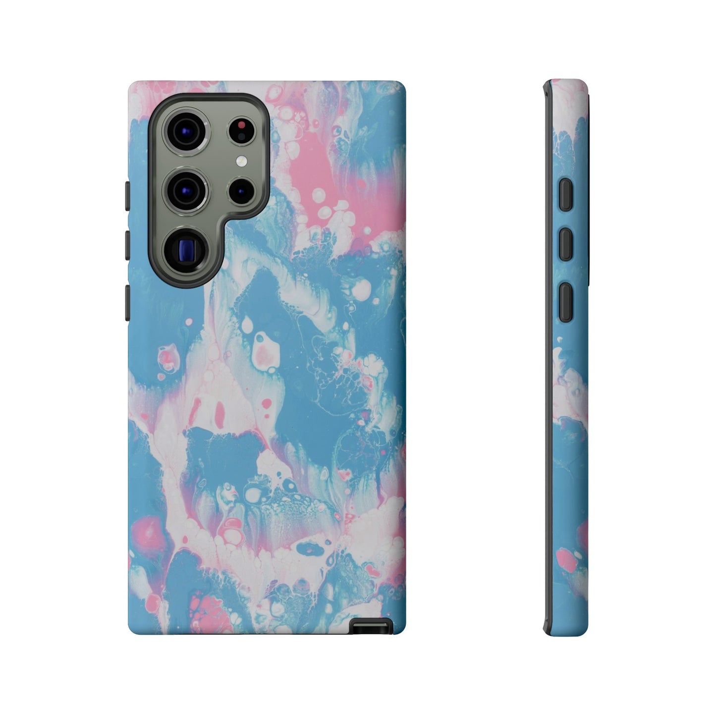 Baby Pink & Blue Resin Inspired Phone Case |iPhone 15 Plus/ Pro, 14, 13, 12|Google Pixel 7, Pro, 5|Samsung Galaxy S23 All Major Phone Models