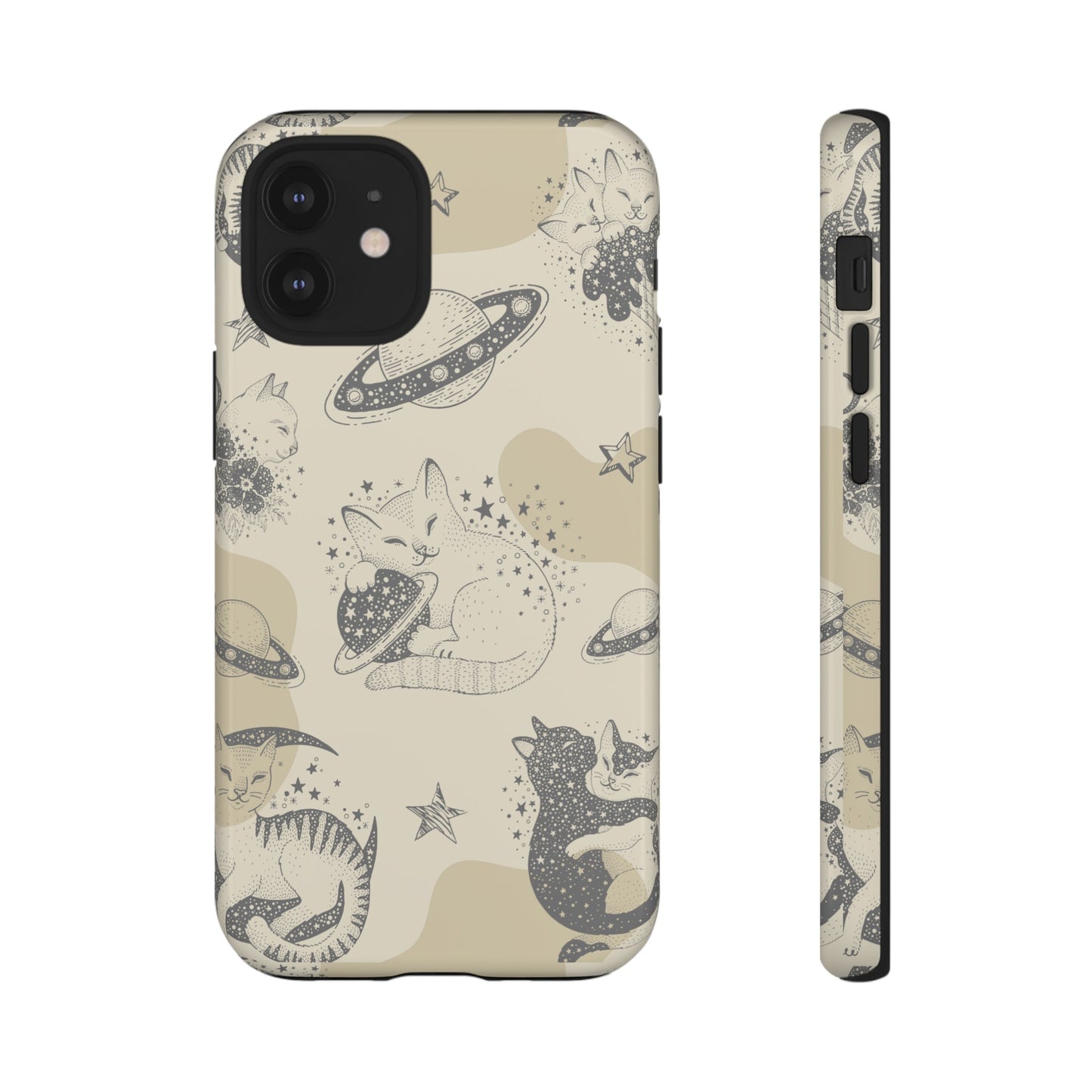 Floating Cosmic Cat Comfort Phone Case | iPhone 15 Plus/ Pro, 14, 13, 12| Google Pixel 7, Pro, 5| Samsung Galaxy S23 All Major Phone Models