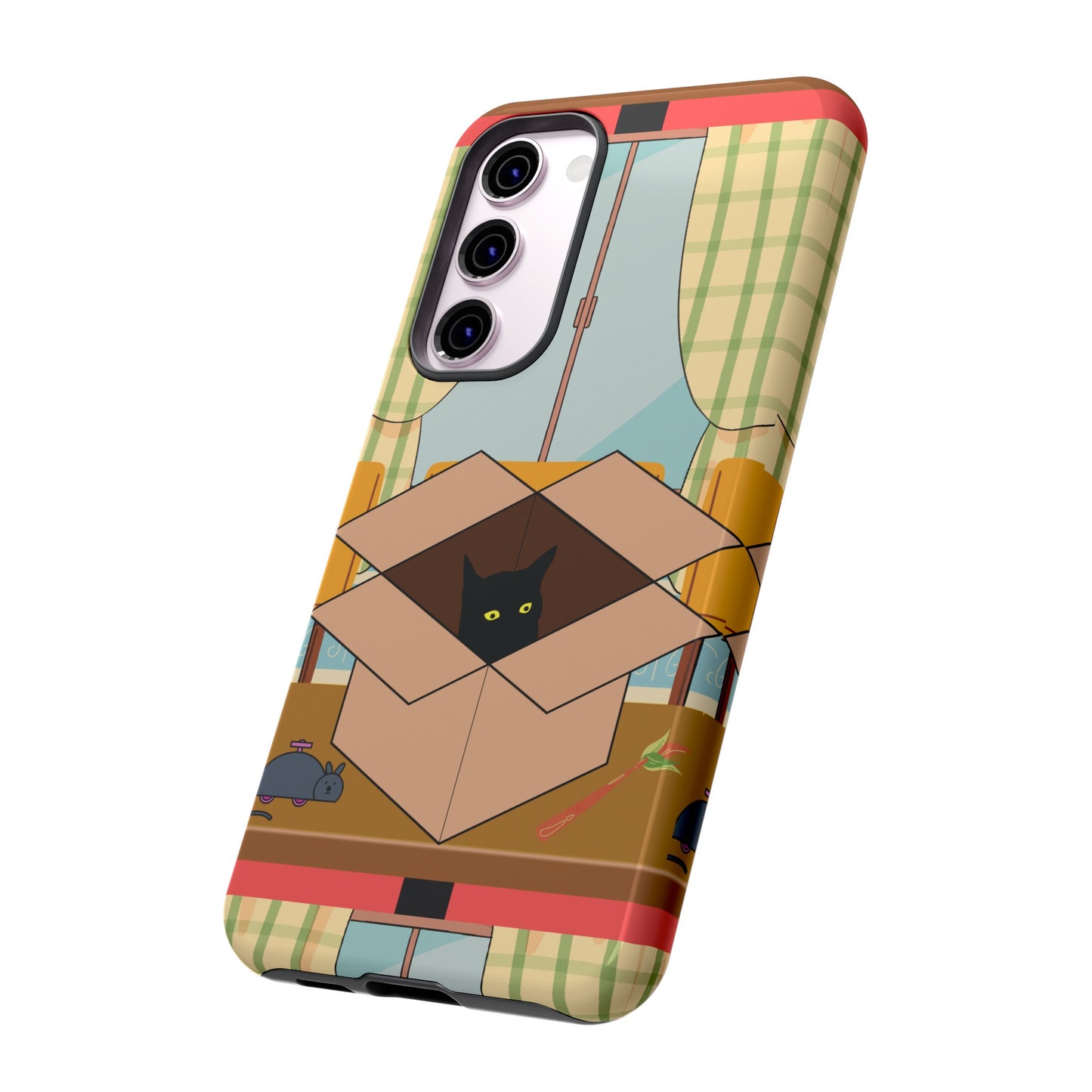 Cat In The Box Phone Case | iPhone 15 Plus/ Pro, 14, 13, 12| Google Pixel 7, Pro, 5| Samsung Galaxy S23 All Major Phone Models