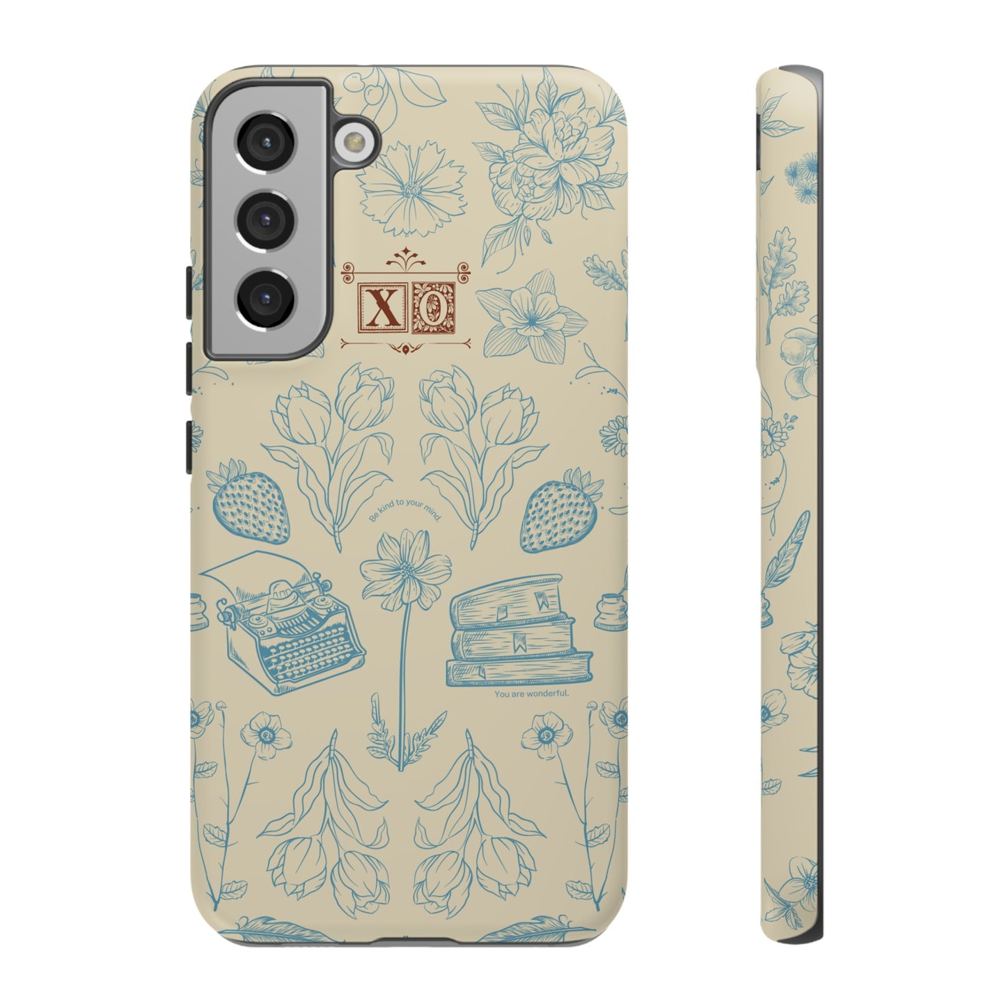 Typewriter Among The Flowers Phone Case | iPhone 15 Plus/ Pro, 14, 13, 12| Google Pixel 7, Pro, 5| Samsung Galaxy S23 All Major Phone Models