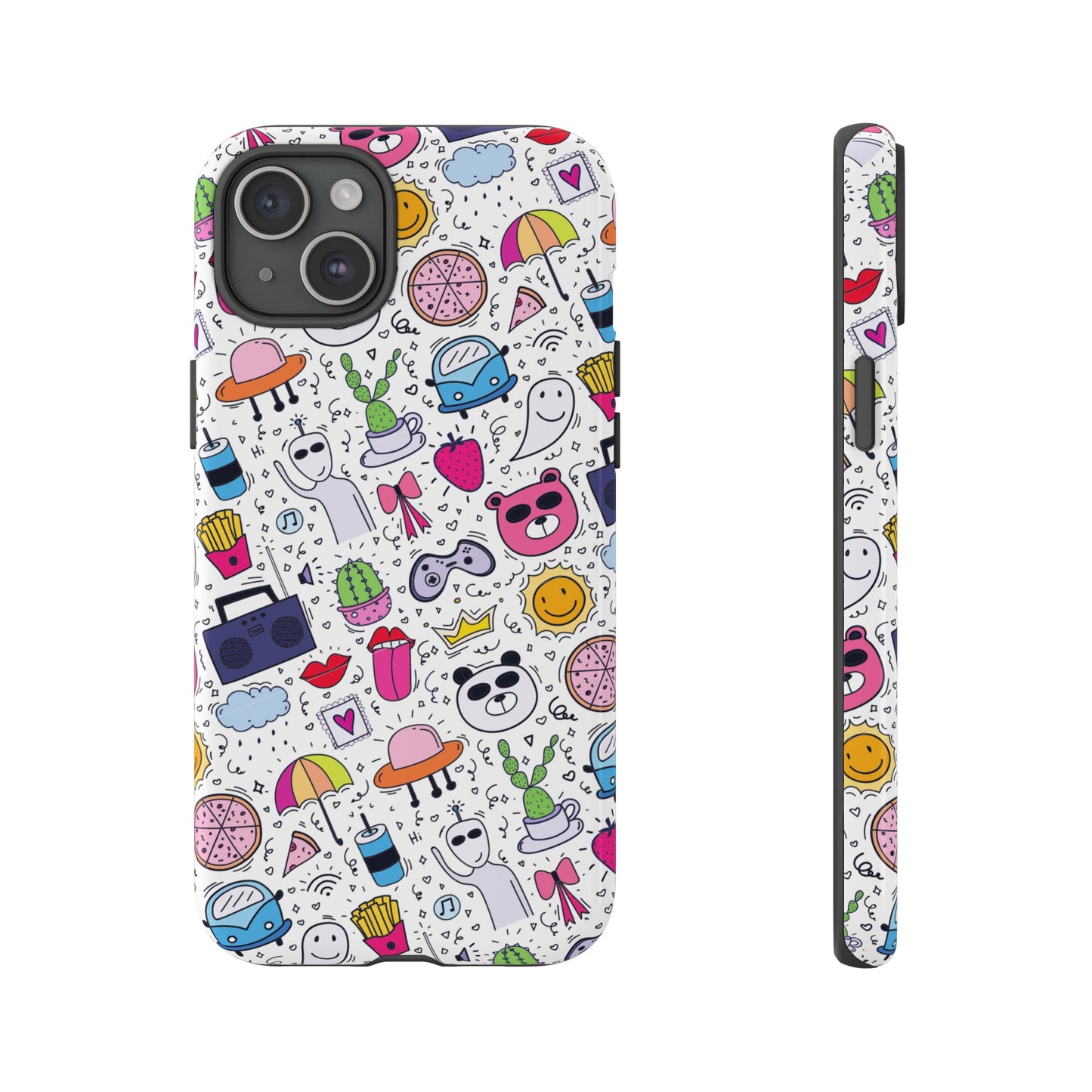 Cartoon Collage Phone Case | iPhone 15 Plus/ Pro, 14, 13, 12| Google Pixel 7, Pro, 5| Samsung Galaxy S23 All Major Phone Models