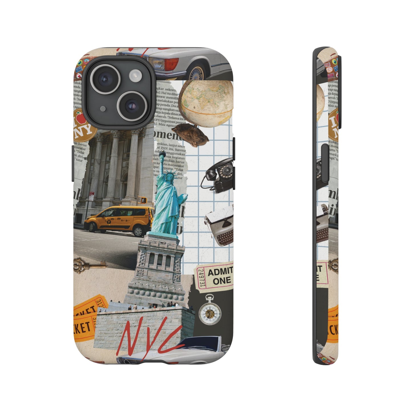 New York City Collage Wallpaper Phone Case | iPhone 15 Plus/ Pro, 14, 13, 12| Google Pixel 7, Pro, 5| Samsung Galaxy S23 All Major Phone Models