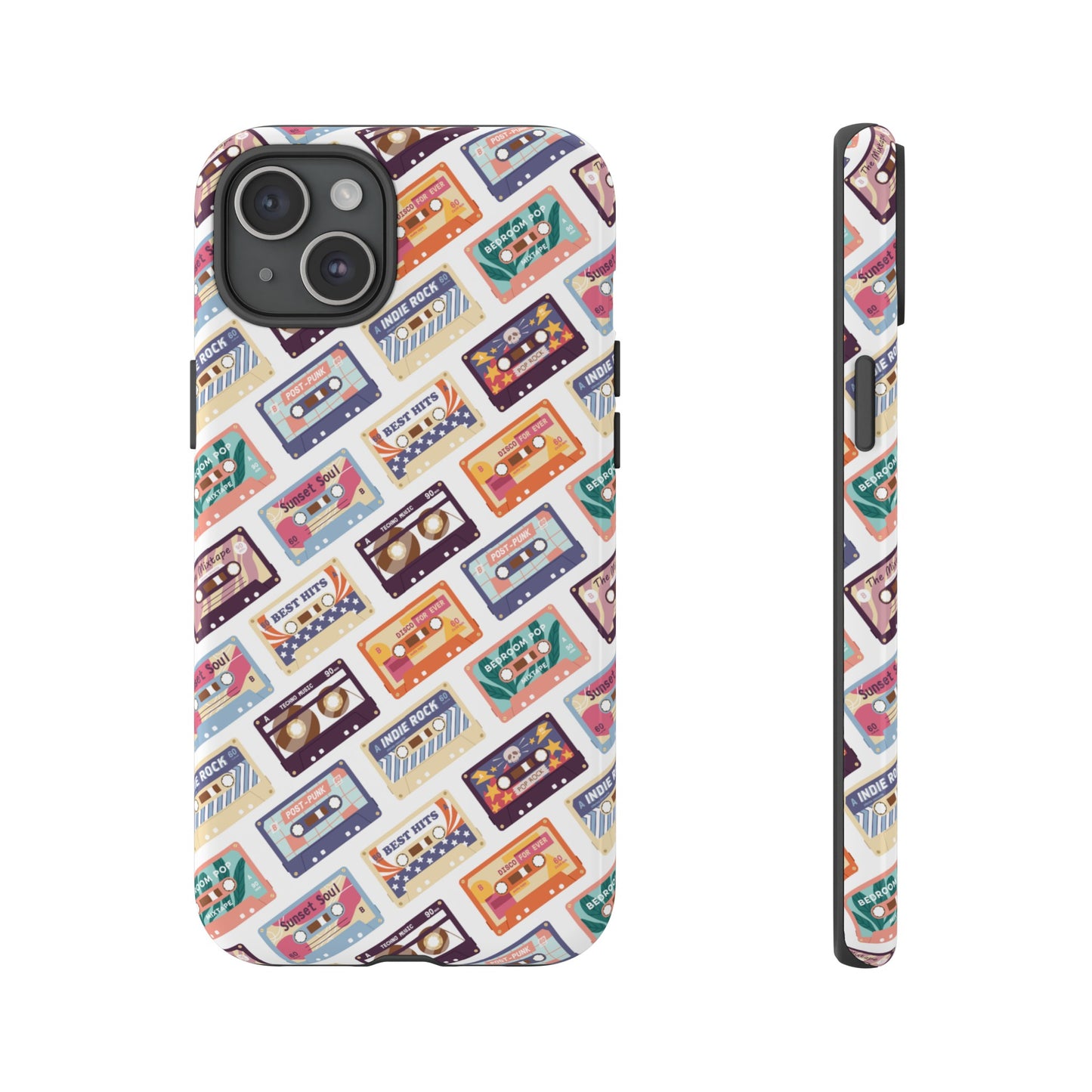 Retro Cassettes Phone Case | iPhone 15 Plus/ Pro, 14, 13, 12| Google Pixel 7, Pro, 5| Samsung Galaxy S23 All Major Phone Models