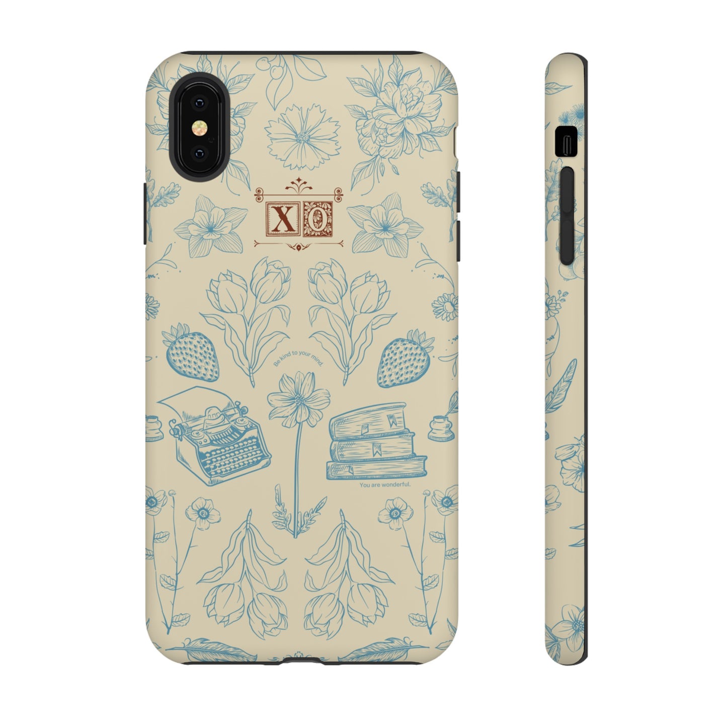 Typewriter Among The Flowers Phone Case | iPhone 15 Plus/ Pro, 14, 13, 12| Google Pixel 7, Pro, 5| Samsung Galaxy S23 All Major Phone Models