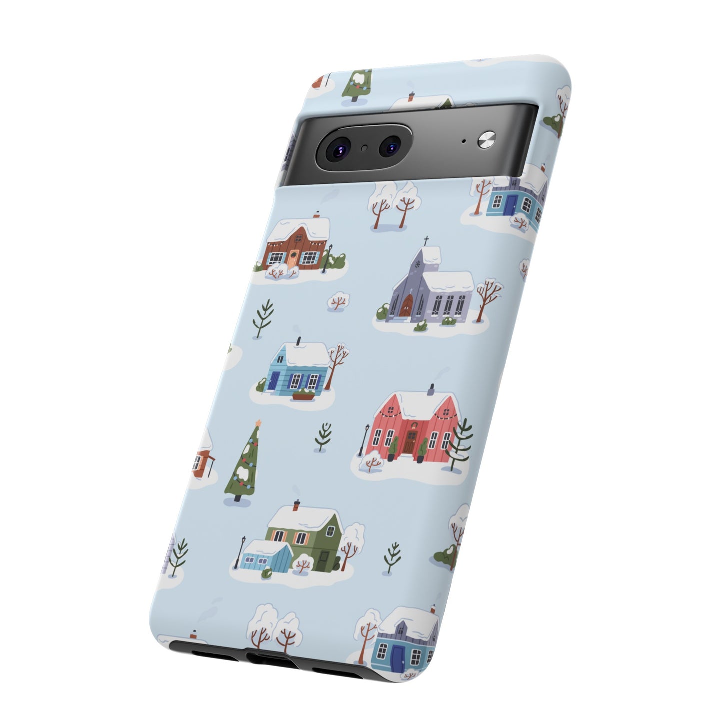 Snowy Merry Christmas Wallpaper Phone Case | iPhone 15 Plus/ Pro, 14, 13, 12| Google Pixel 7, Pro, 5| Samsung Galaxy S23 All Major Phone Models