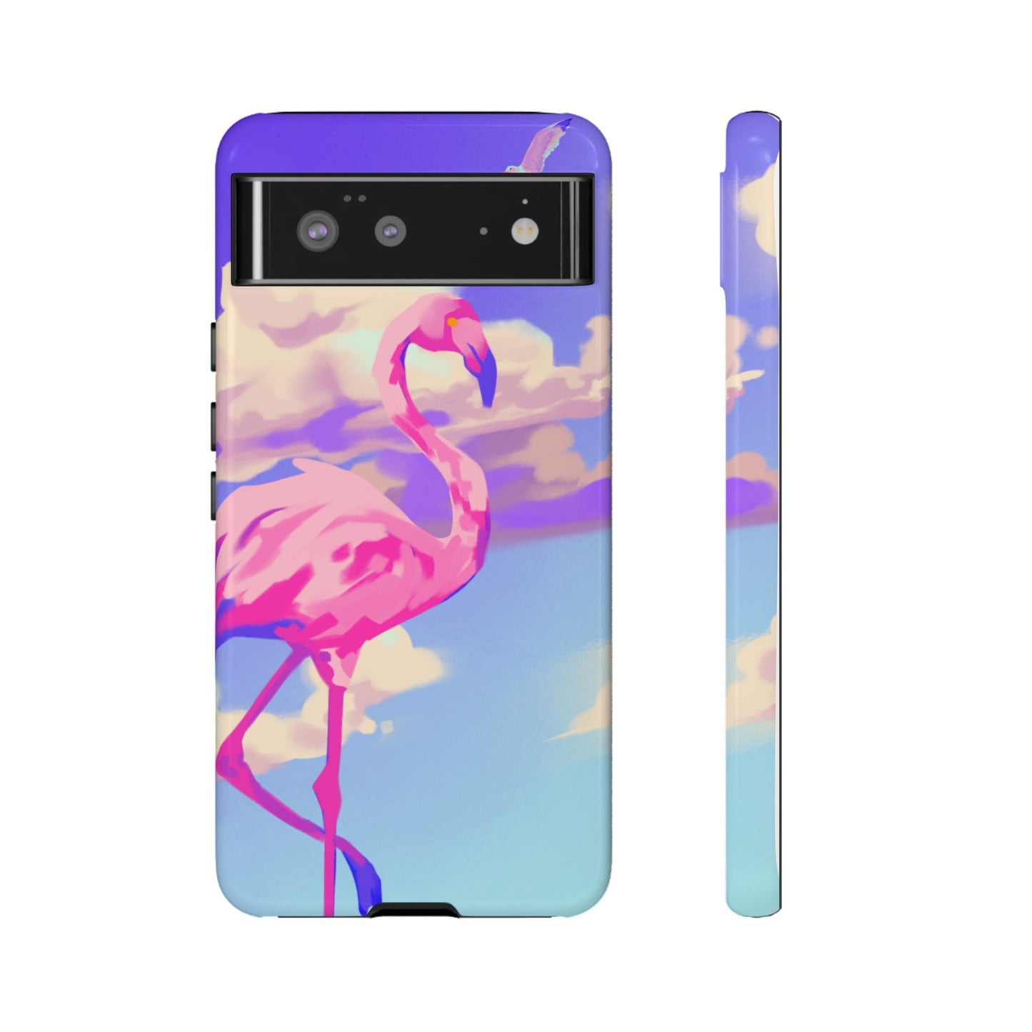 Flamingo In The Clouds Phone Case | iPhone 15 Plus/ Pro, 14, 13, 12| Google Pixel 7, Pro, 5| Samsung Galaxy S23 All Major Phone Models