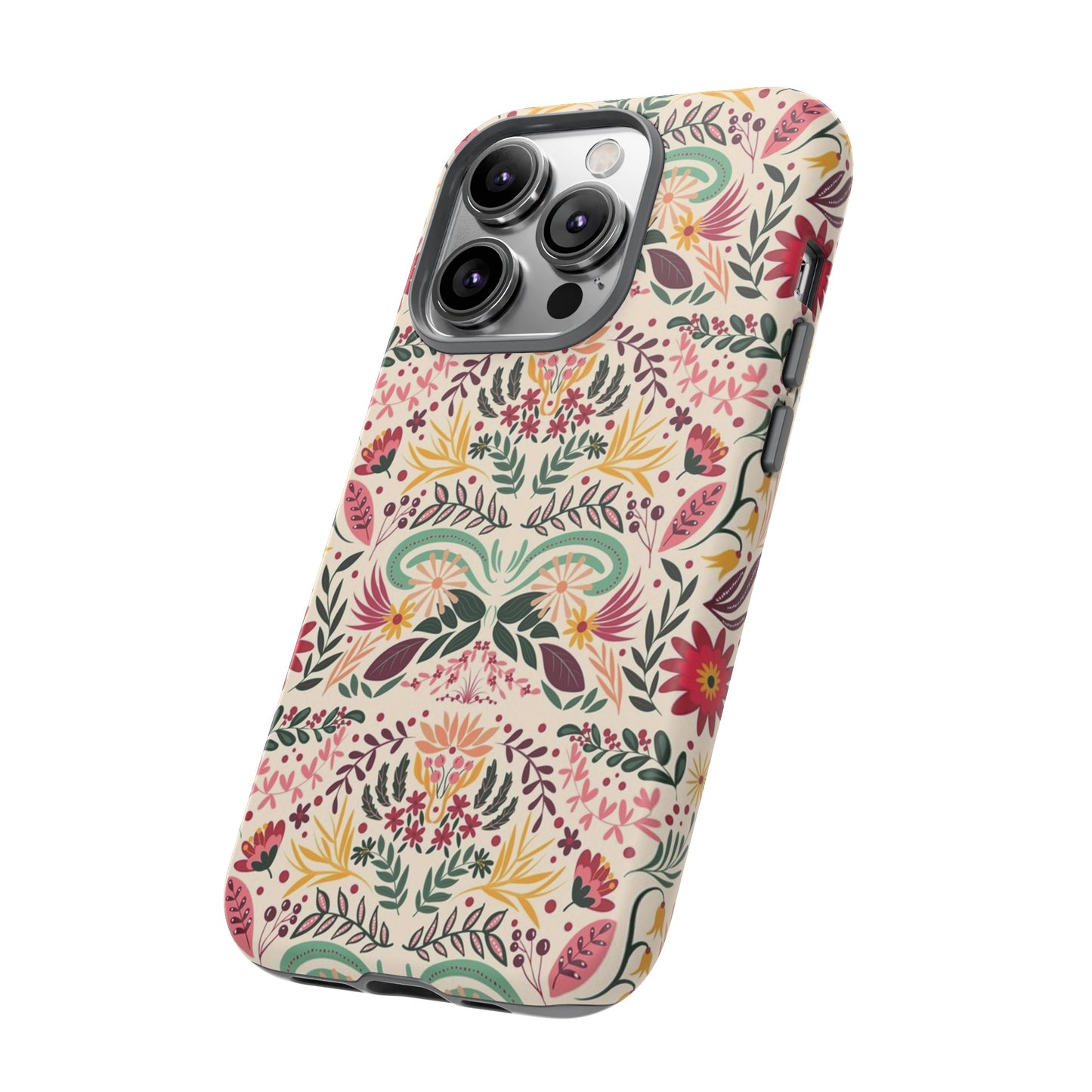 Bright Floral Wallpaper Phone Case | iPhone 15 Plus/ Pro, 14, 13, 12| Google Pixel 7, Pro, 5| Samsung Galaxy S23 All Major Phone Models