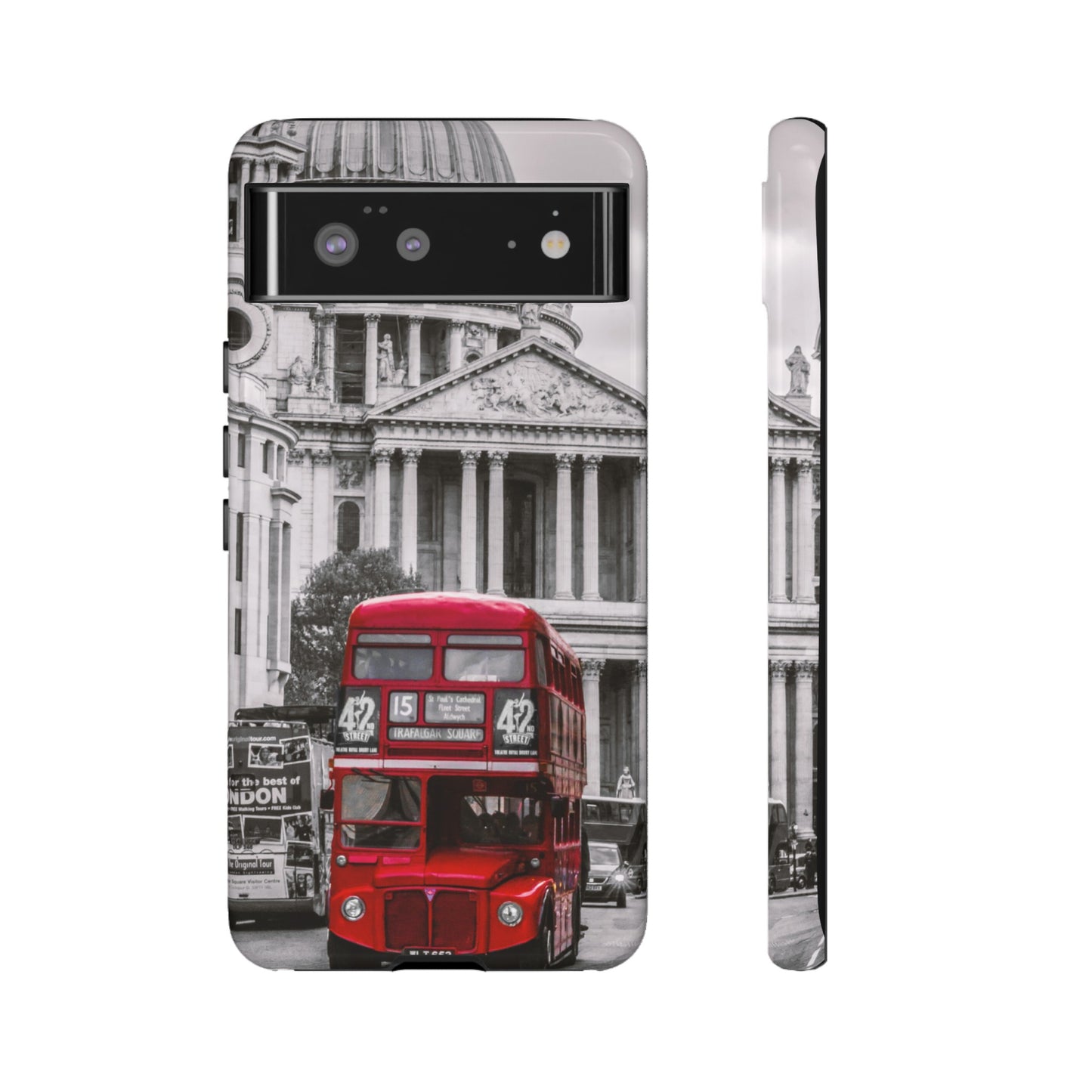 London Bus Wallpaper Phone Case | iPhone 15 Plus/ Pro, 14, 13, 12| Google Pixel 7, Pro, 5| Samsung Galaxy S23 All Major Phone Models