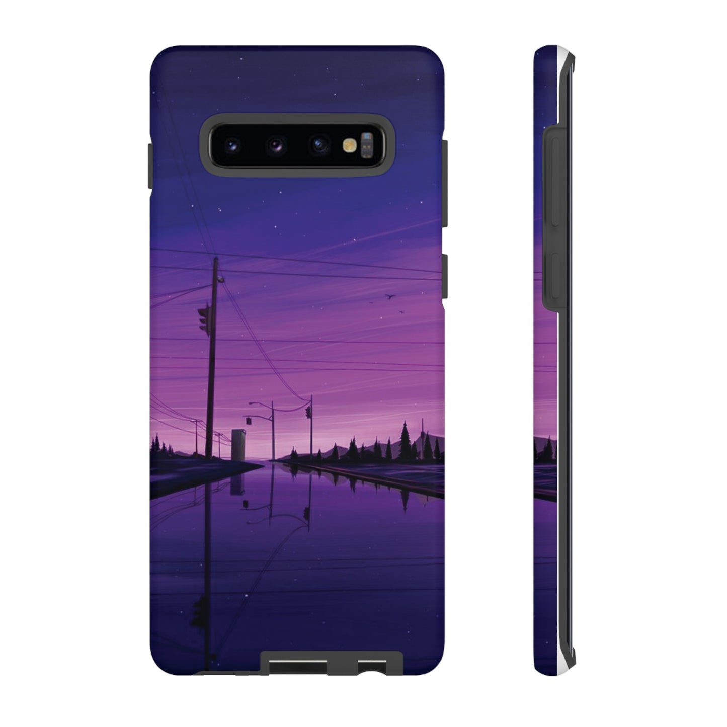 Purple Night Sky Wallpaper Phone Case | iPhone 15 Plus/ Pro, 14, 13, 12| Google Pixel 7, Pro, 5| Samsung Galaxy S23 All Major Phone Models