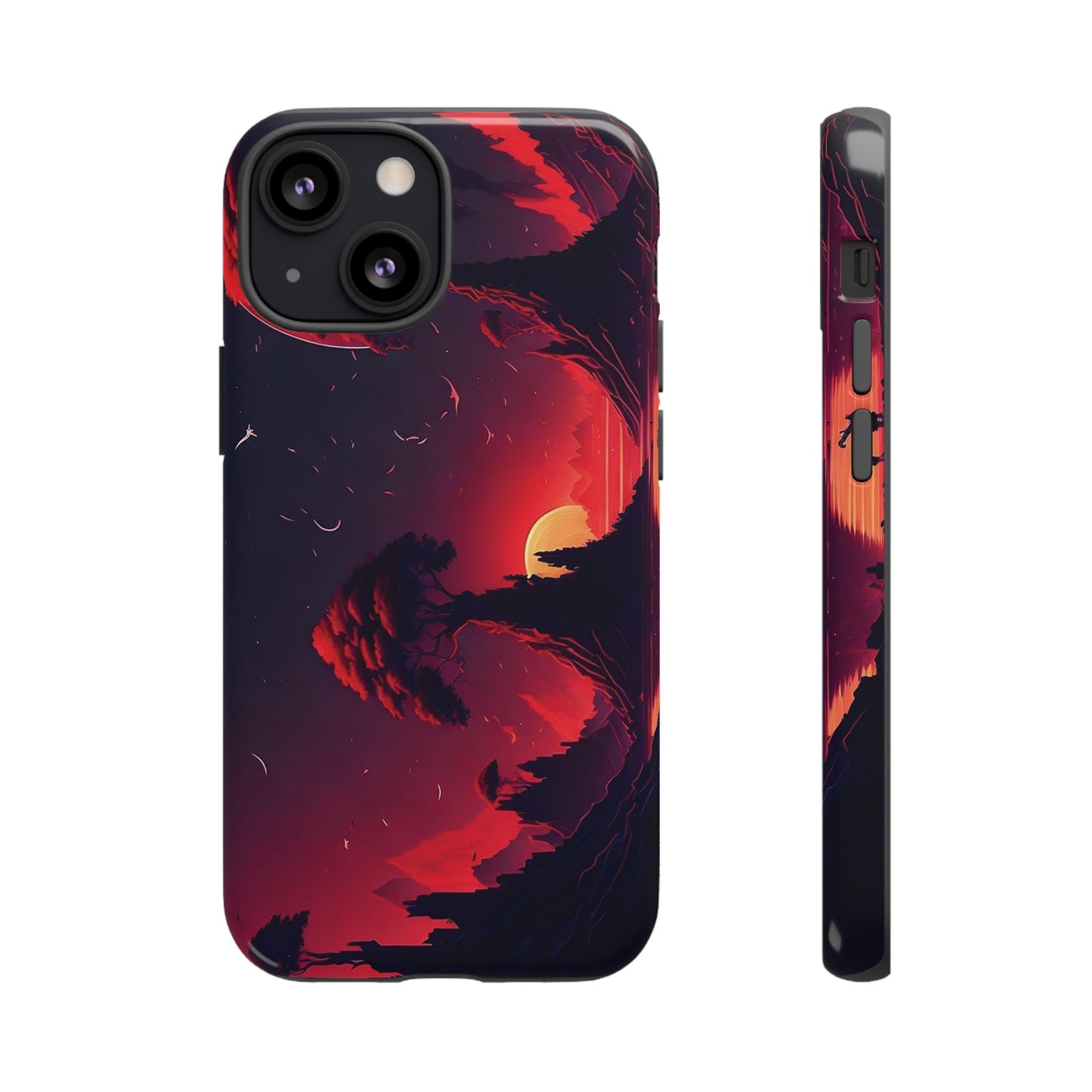 Red Sunset Wallpaper Phone Case | iPhone 15 Plus/ Pro, 14, 13, 12| Google Pixel 7, Pro, 5| Samsung Galaxy S23 All Major Phone Models