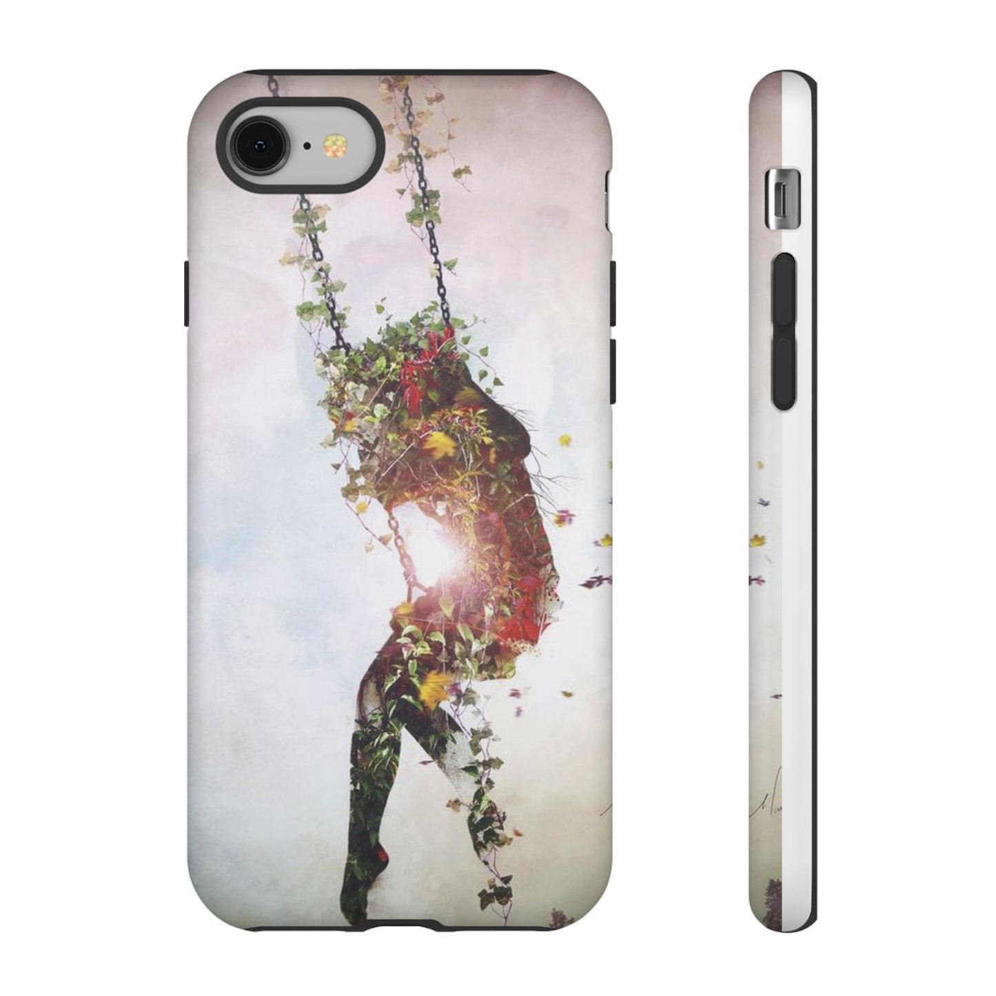 Flower Swing Girl Wallpaper Phone Case | iPhone 15 Plus/ Pro, 14, 13, 12| Google Pixel 7, Pro, 5| Samsung Galaxy S23 All Major Phone Models