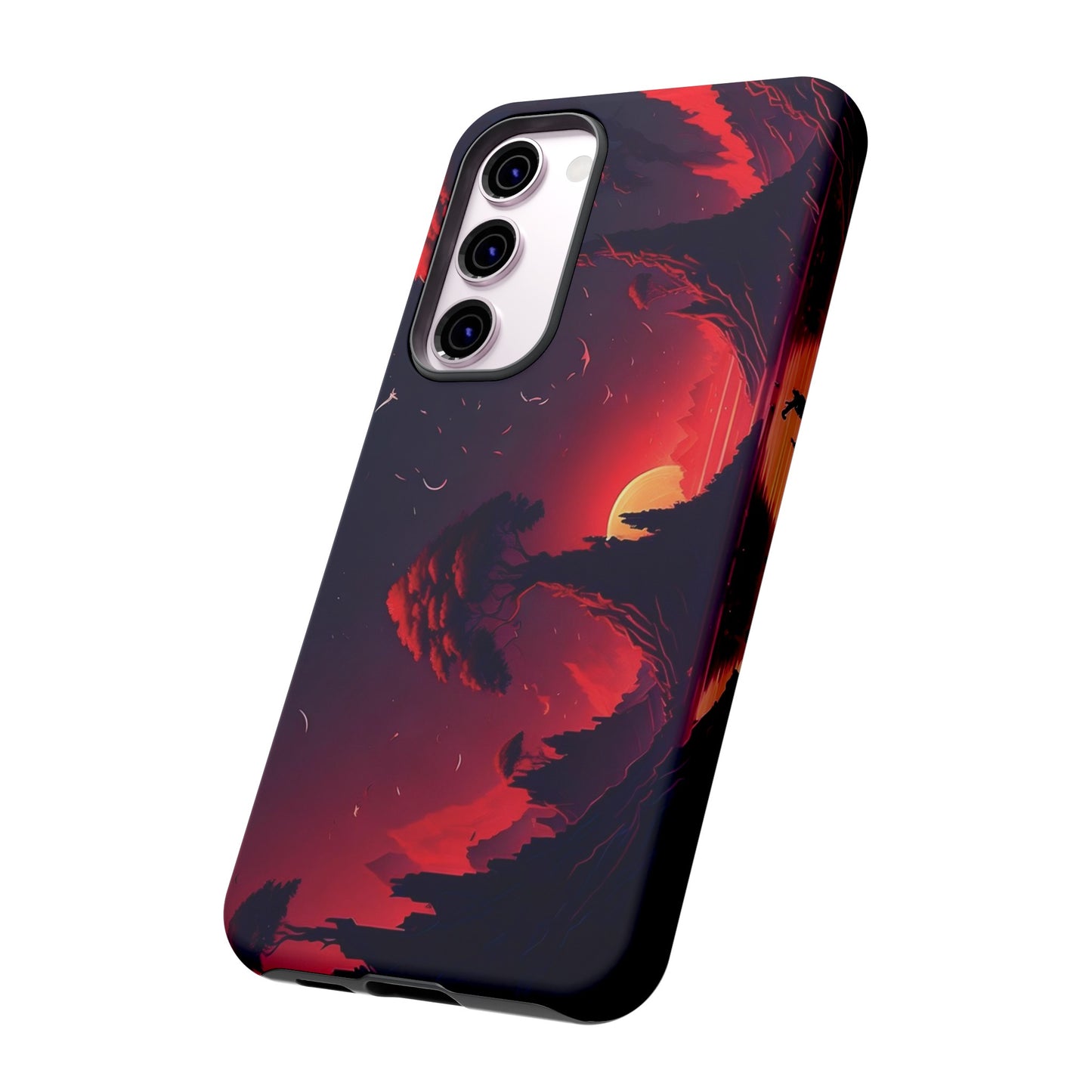 Red Sunset Wallpaper Phone Case | iPhone 15 Plus/ Pro, 14, 13, 12| Google Pixel 7, Pro, 5| Samsung Galaxy S23 All Major Phone Models