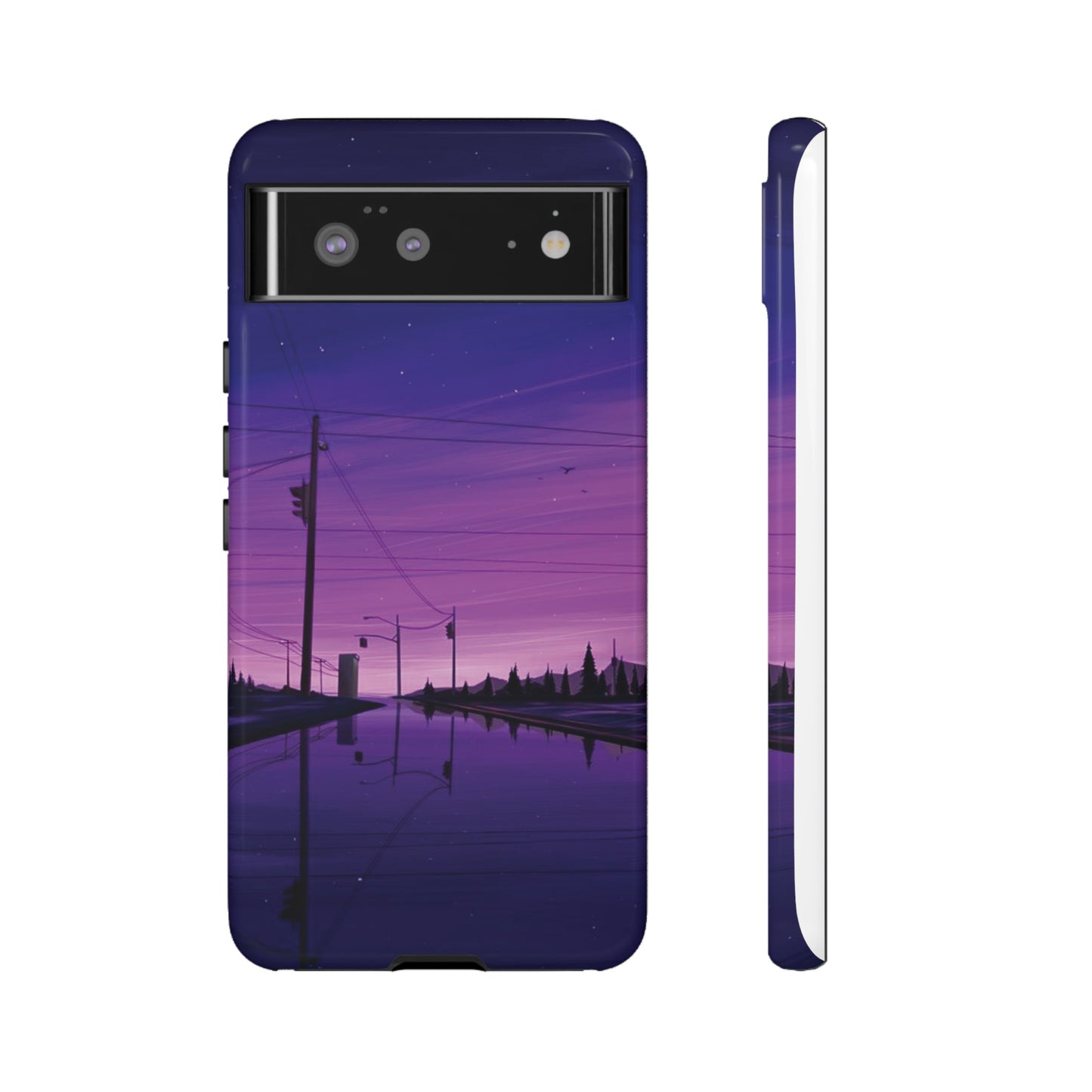 Purple Night Sky Wallpaper Phone Case | iPhone 15 Plus/ Pro, 14, 13, 12| Google Pixel 7, Pro, 5| Samsung Galaxy S23 All Major Phone Models