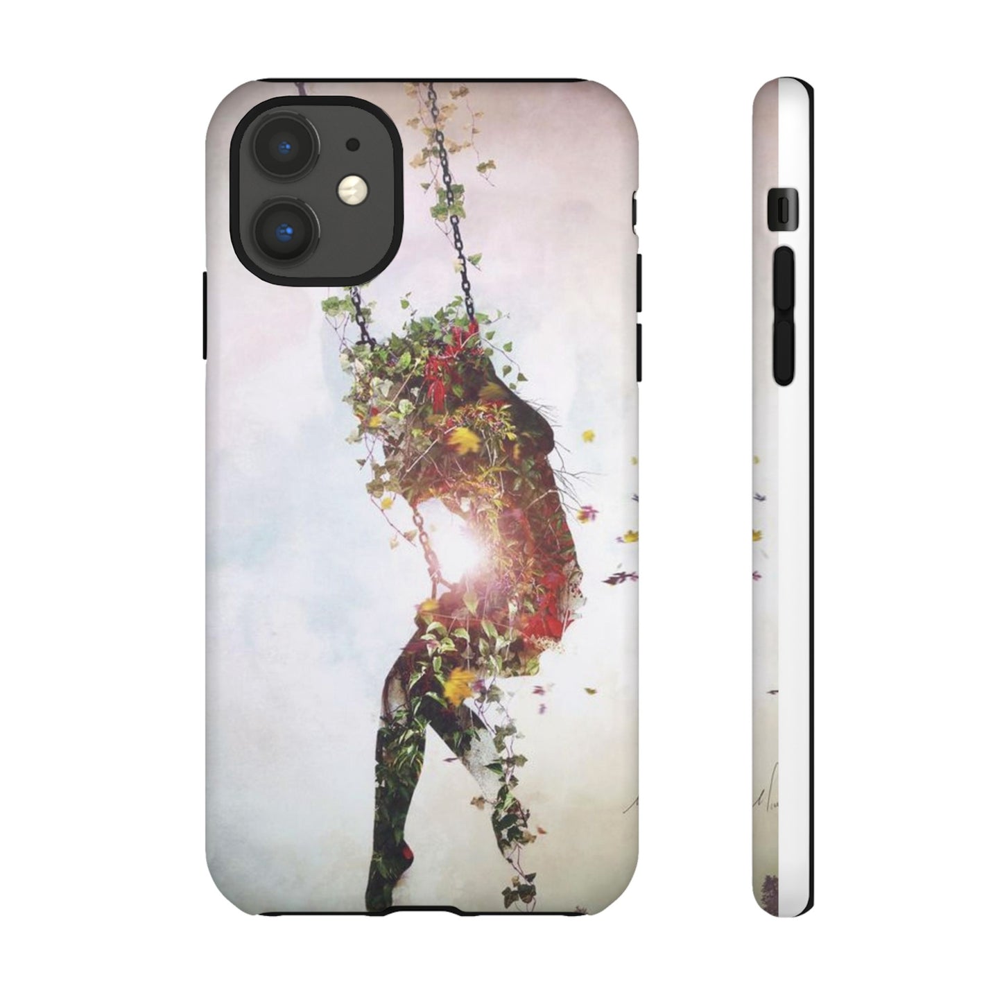 Flower Swing Girl Wallpaper Phone Case | iPhone 15 Plus/ Pro, 14, 13, 12| Google Pixel 7, Pro, 5| Samsung Galaxy S23 All Major Phone Models