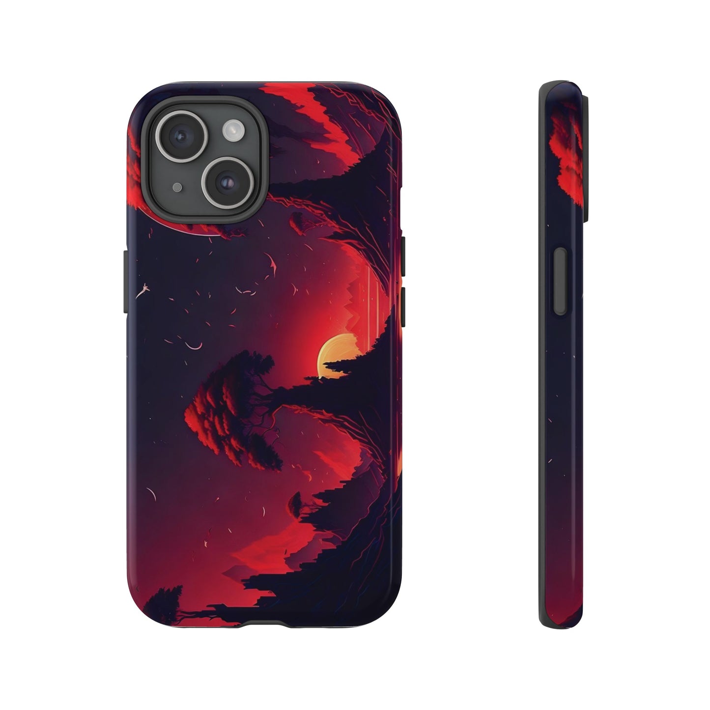 Red Sunset Wallpaper Phone Case | iPhone 15 Plus/ Pro, 14, 13, 12| Google Pixel 7, Pro, 5| Samsung Galaxy S23 All Major Phone Models