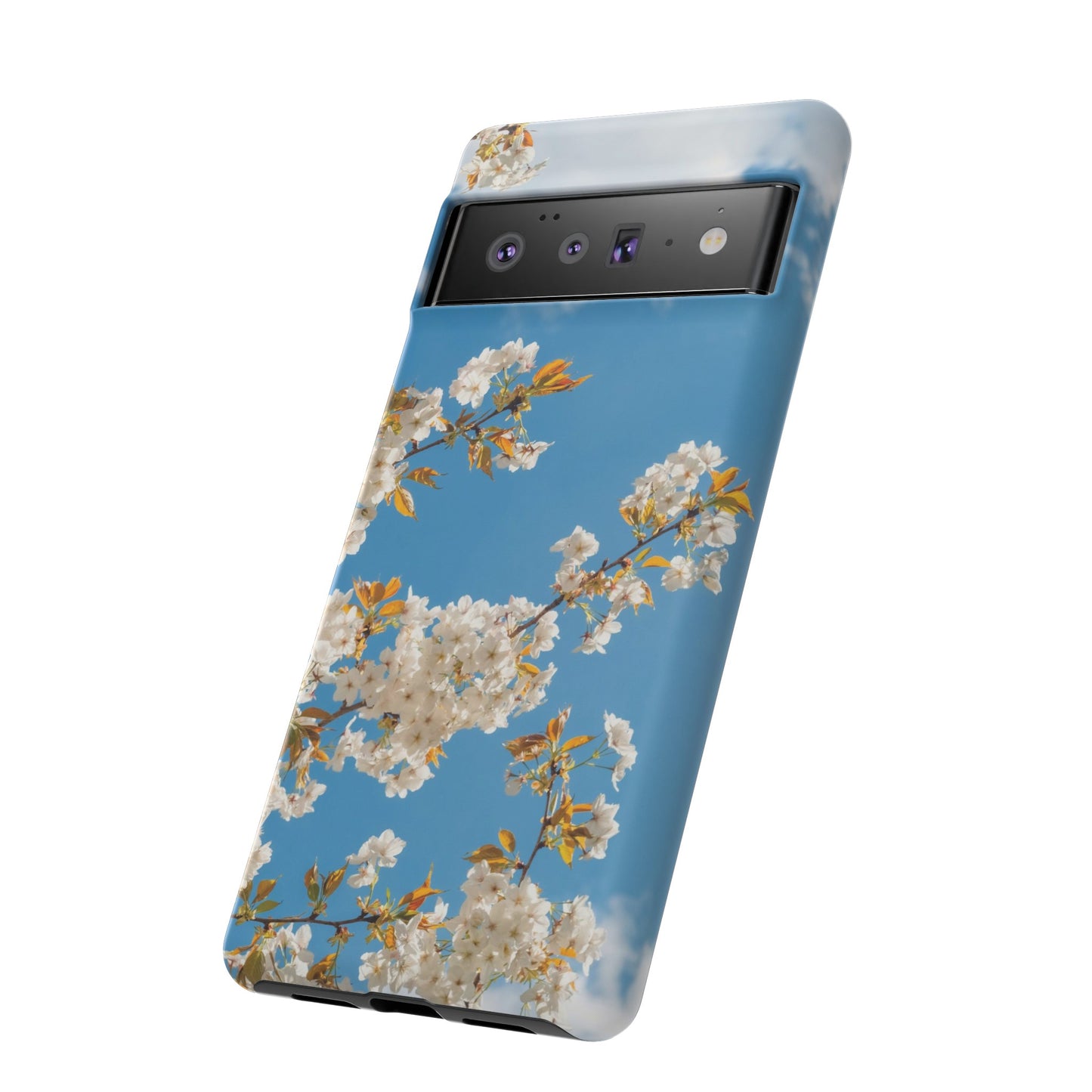 White Blossom Wallpaper Phone Case | iPhone 15 Plus/ Pro, 14, 13, 12| Google Pixel 7, Pro, 5| Samsung Galaxy S23 All Major Phone Models