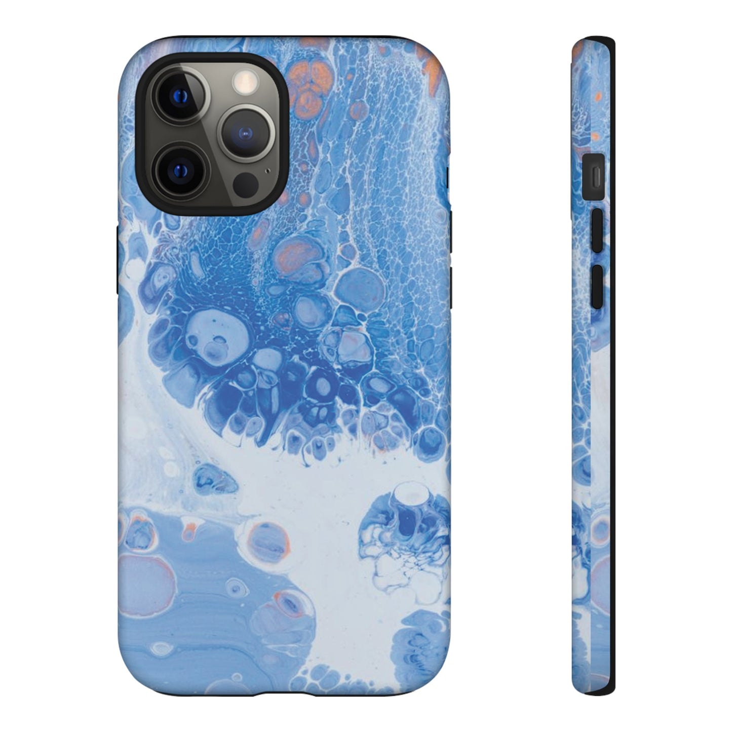 Blue and White Resin Inspired Phone Case |iPhone 15 Plus/ Pro, 14, 13, 12| Google Pixel 7, Pro, 5| Samsung Galaxy S23 All Major Phone Models