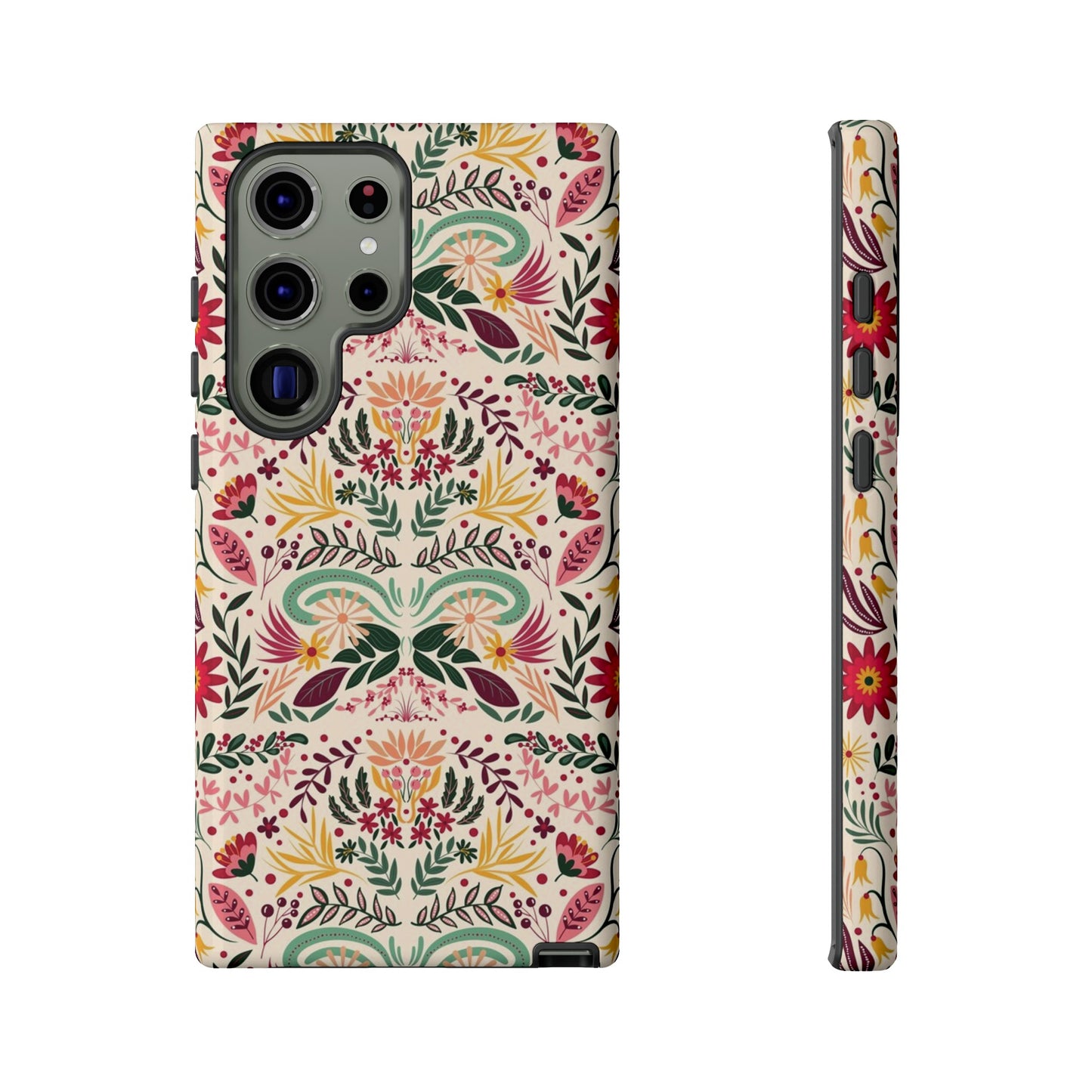 Bright Floral Wallpaper Phone Case | iPhone 15 Plus/ Pro, 14, 13, 12| Google Pixel 7, Pro, 5| Samsung Galaxy S23 All Major Phone Models