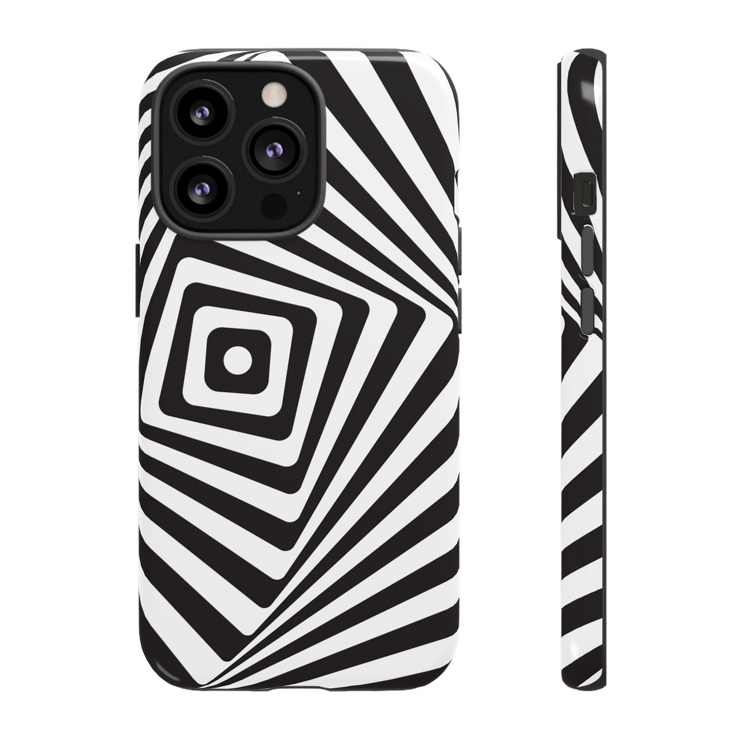 Black & White Spiral Wallpaper Phone Case | iPhone 15 Plus/ Pro, 14, 13, 12| Google Pixel 7, Pro, 5| Samsung Galaxy S23 All Major Phone Models