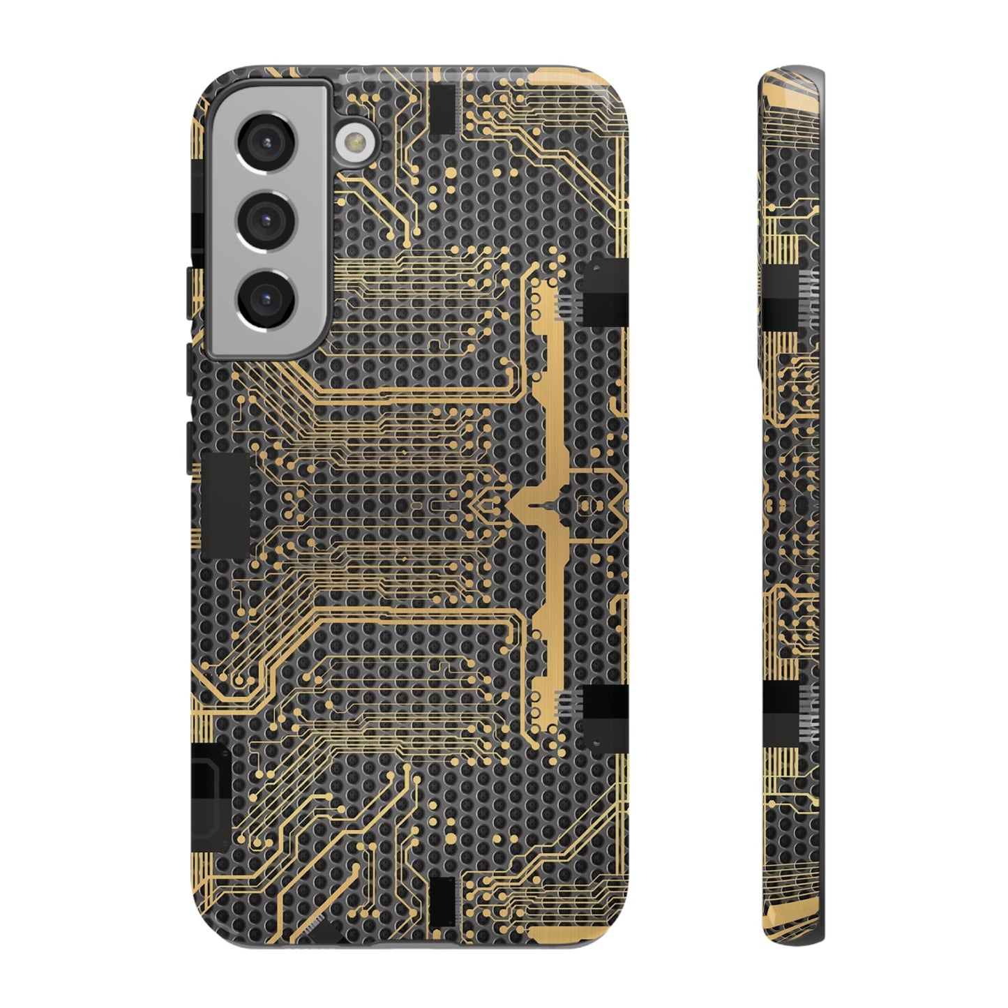 Golden Circuit Board Wallpaper Phone Case | iPhone 15 Plus/ Pro, 14, 13, 12| Google Pixel 7, Pro, 5| Samsung Galaxy S23 All Major Phone Models