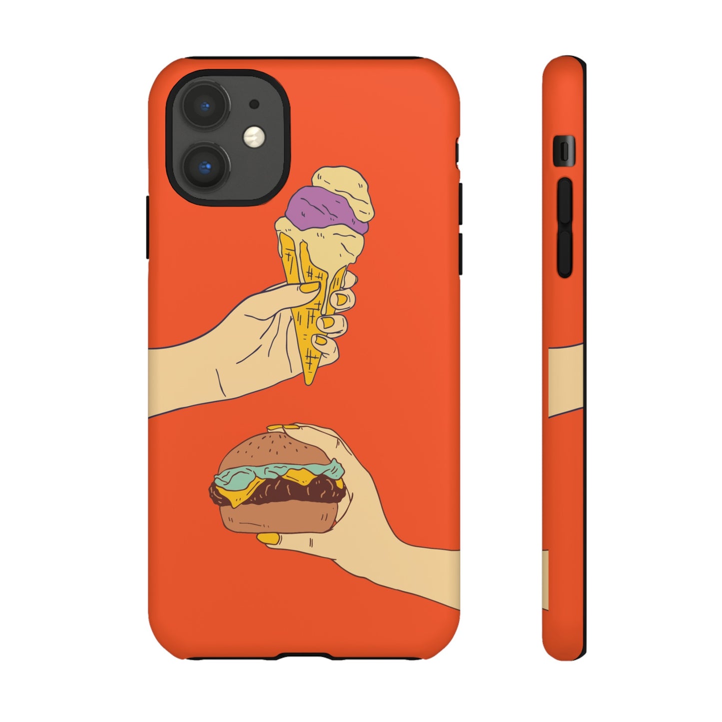 IceCream Or Hamburger? Phone Case | iPhone 15 Plus/ Pro, 14, 13, 12| Google Pixel 7, Pro, 5| Samsung Galaxy S23 All Major Phone Models