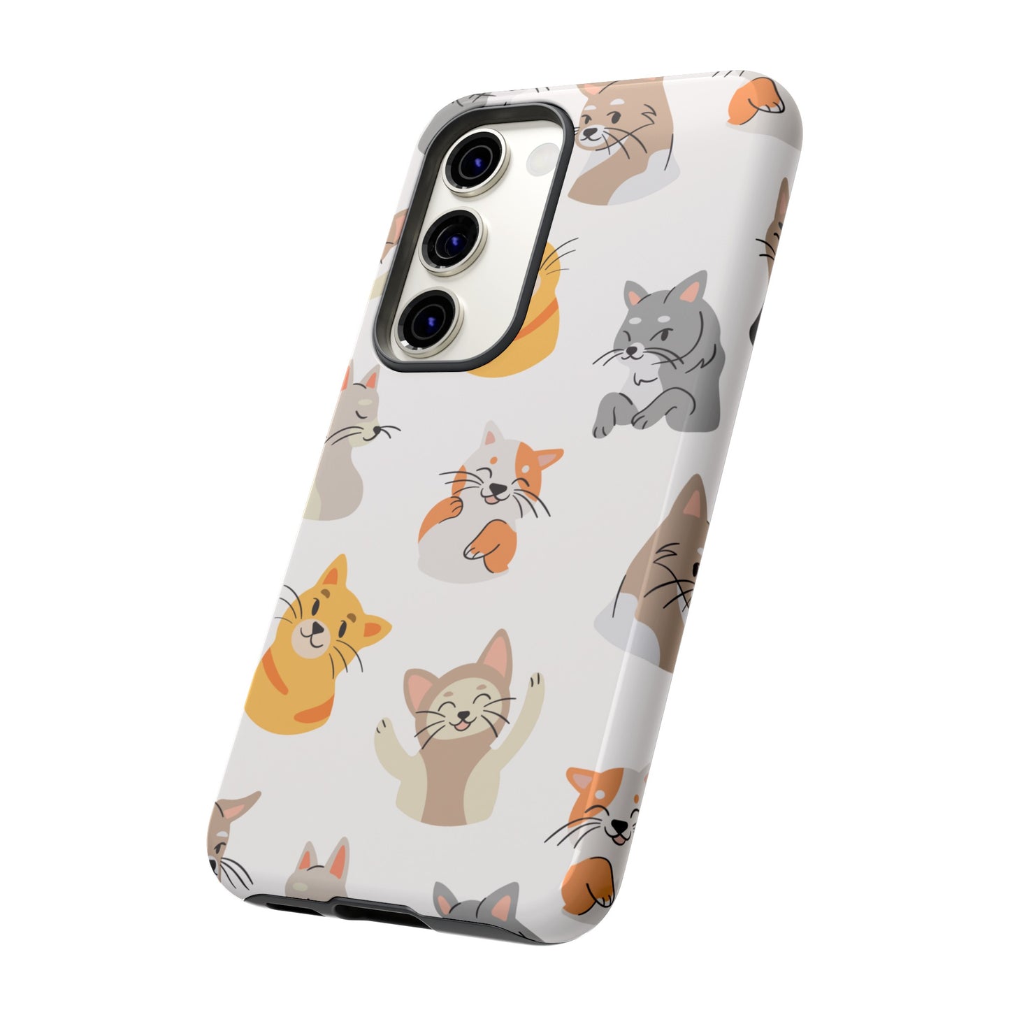 Adorable Cats Wallpaper Phone Case | iPhone 15 Plus/ Pro, 14, 13, 12| Google Pixel 7, Pro, 5| Samsung Galaxy S23 All Major Phone Models