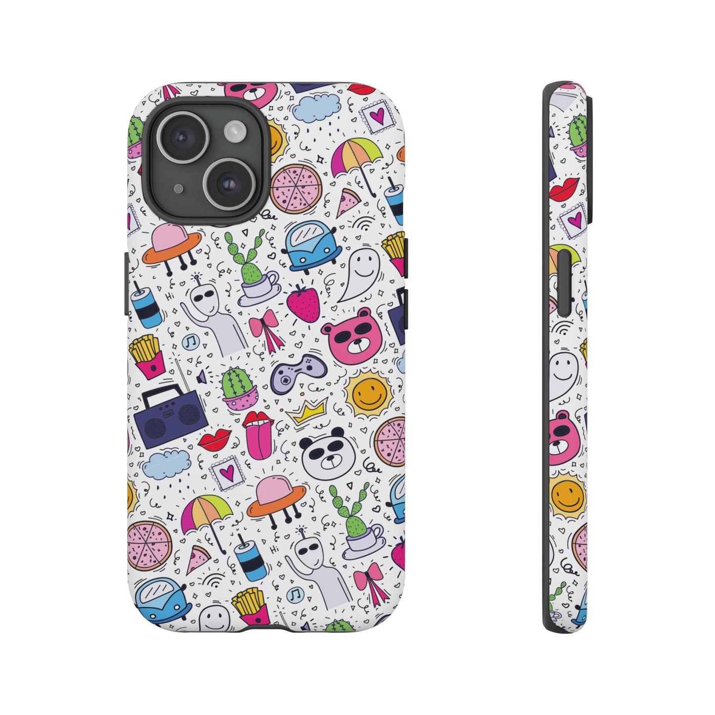 Cartoon Collage Phone Case | iPhone 15 Plus/ Pro, 14, 13, 12| Google Pixel 7, Pro, 5| Samsung Galaxy S23 All Major Phone Models