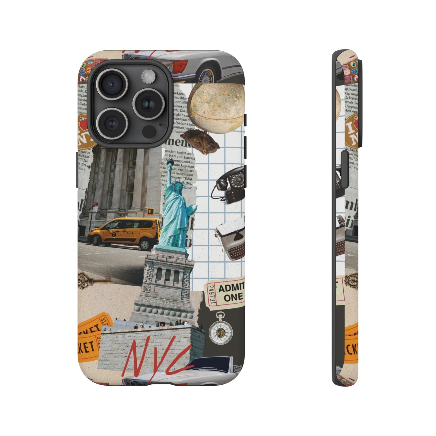 New York City Collage Wallpaper Phone Case | iPhone 15 Plus/ Pro, 14, 13, 12| Google Pixel 7, Pro, 5| Samsung Galaxy S23 All Major Phone Models