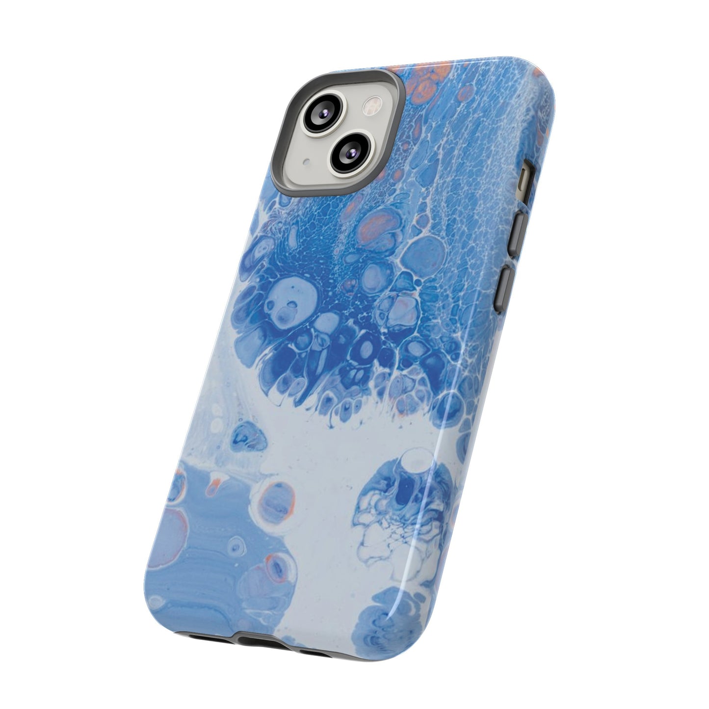 Blue and White Resin Inspired Phone Case |iPhone 15 Plus/ Pro, 14, 13, 12| Google Pixel 7, Pro, 5| Samsung Galaxy S23 All Major Phone Models