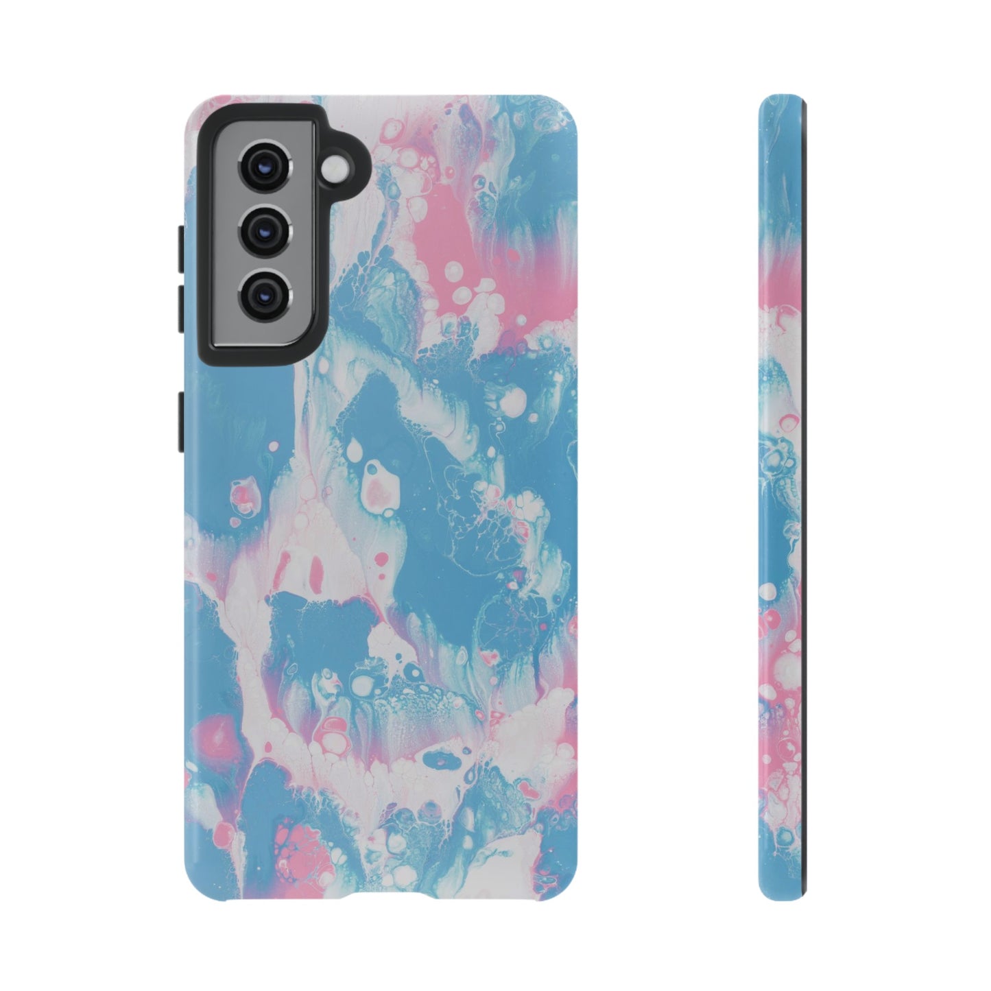 Baby Pink & Blue Resin Inspired Phone Case |iPhone 15 Plus/ Pro, 14, 13, 12|Google Pixel 7, Pro, 5|Samsung Galaxy S23 All Major Phone Models