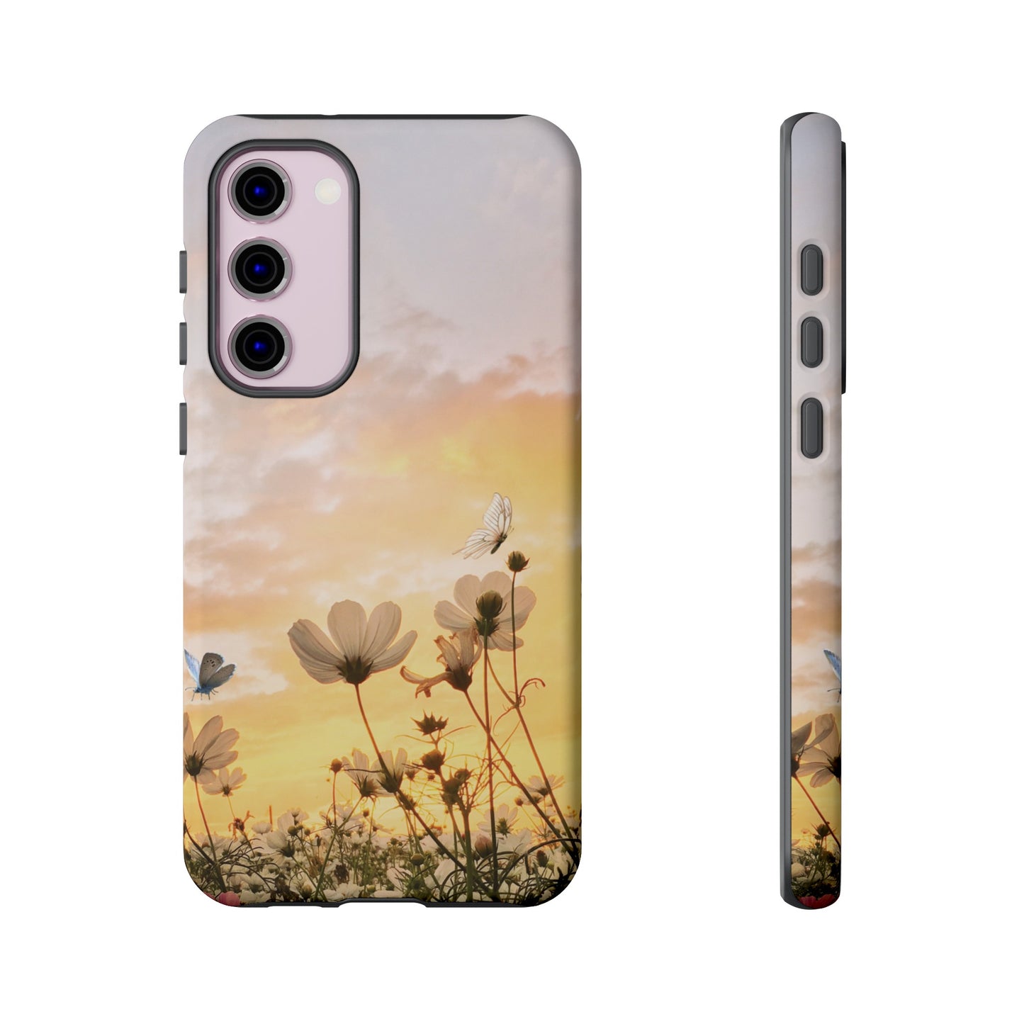 Flowers At Sunset Wallpaper Phone Case | iPhone 15 Plus/ Pro, 14, 13, 12| Google Pixel 7, Pro, 5| Samsung Galaxy S23 All Major Phone Models