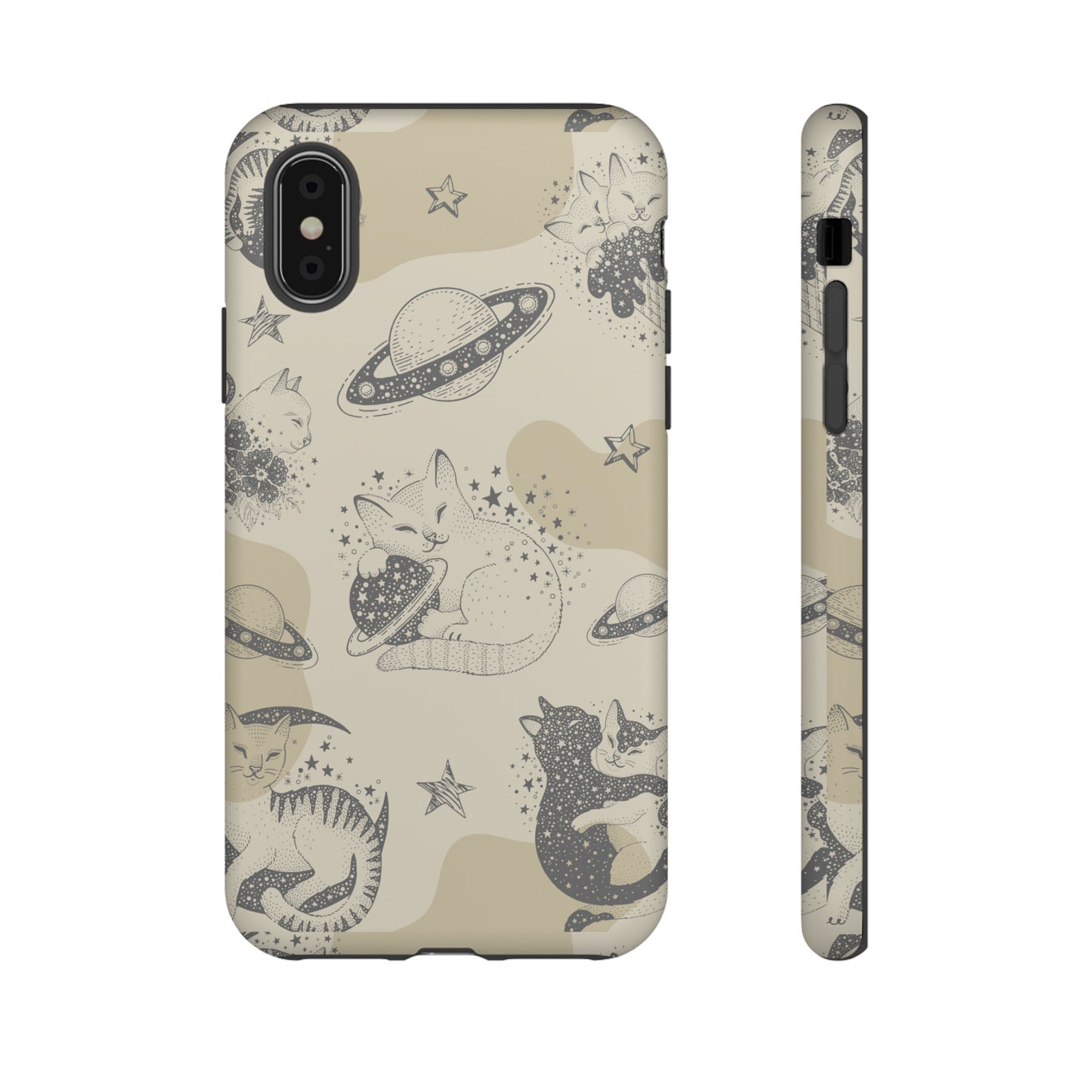 Floating Cosmic Cat Comfort Phone Case | iPhone 15 Plus/ Pro, 14, 13, 12| Google Pixel 7, Pro, 5| Samsung Galaxy S23 All Major Phone Models