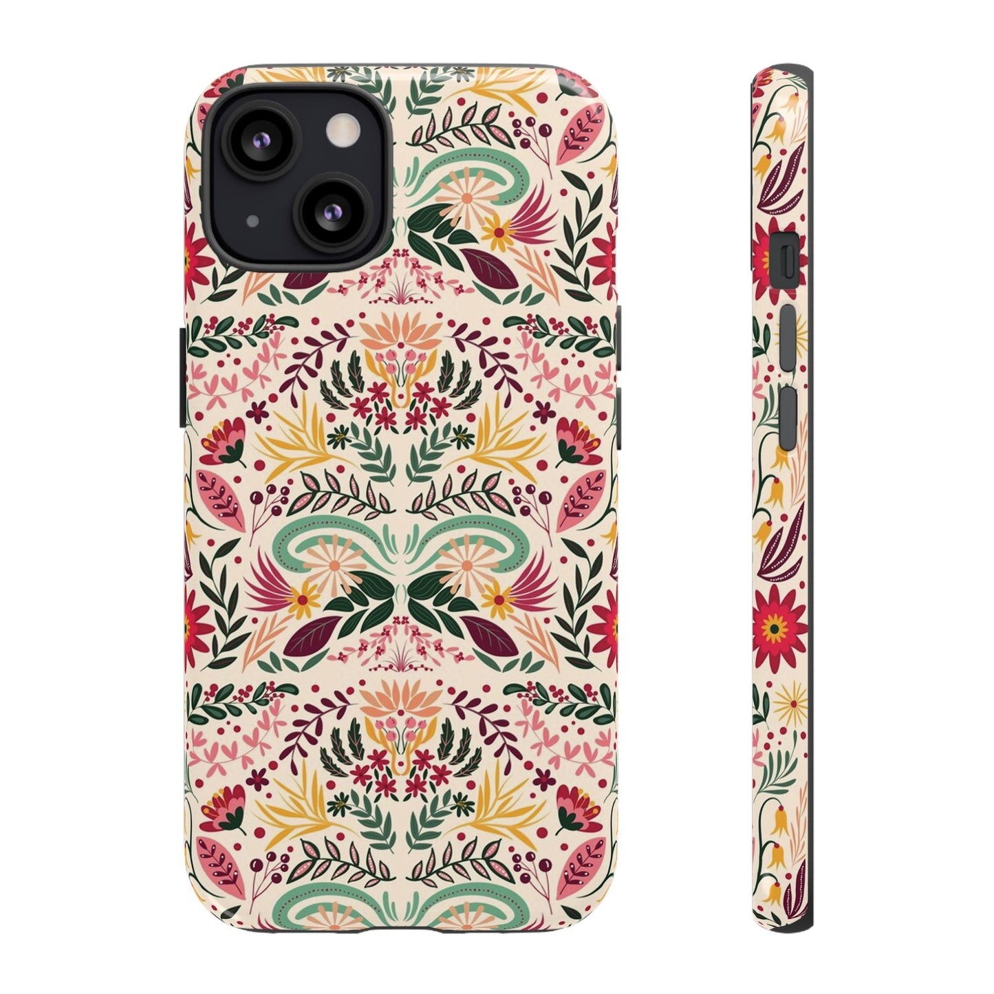 Bright Floral Wallpaper Phone Case | iPhone 15 Plus/ Pro, 14, 13, 12| Google Pixel 7, Pro, 5| Samsung Galaxy S23 All Major Phone Models