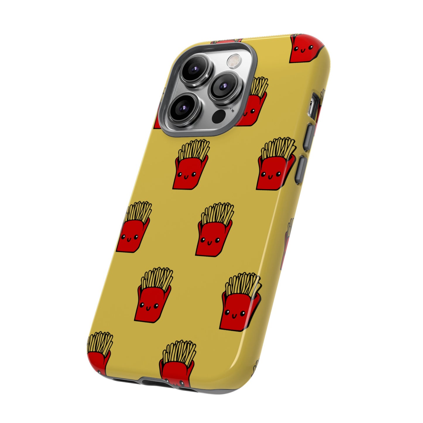 Smiling Fries Wallpaper Phone Case | iPhone 15 Plus/ Pro, 14, 13, 12| Google Pixel 7, Pro, 5| Samsung Galaxy S23 All Major Phone Models