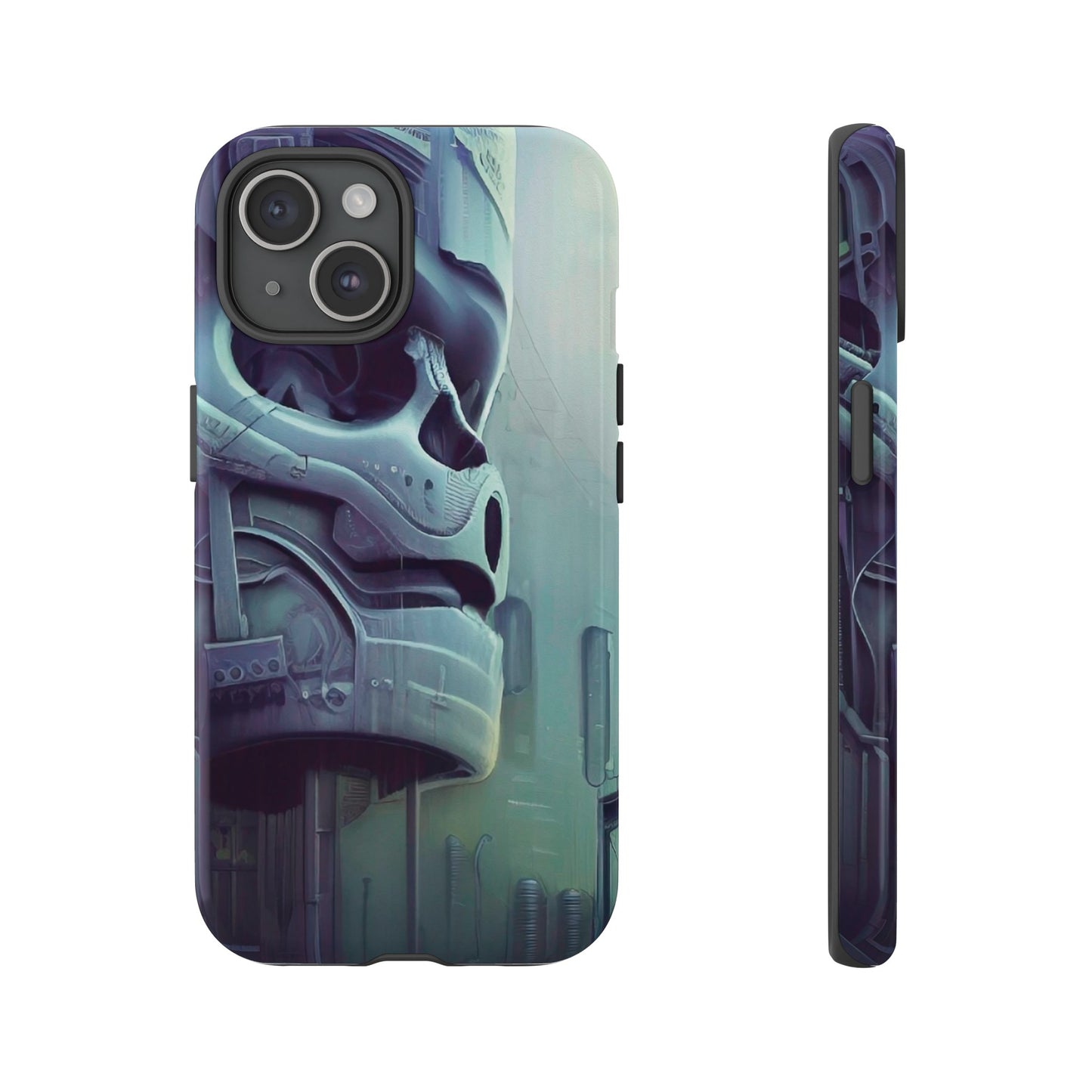 Sci-Fi Skull Wallpaper Phone Case | iPhone 15 Plus/ Pro, 14, 13, 12| Google Pixel 7, Pro, 5| Samsung Galaxy S23 All Major Phone Models