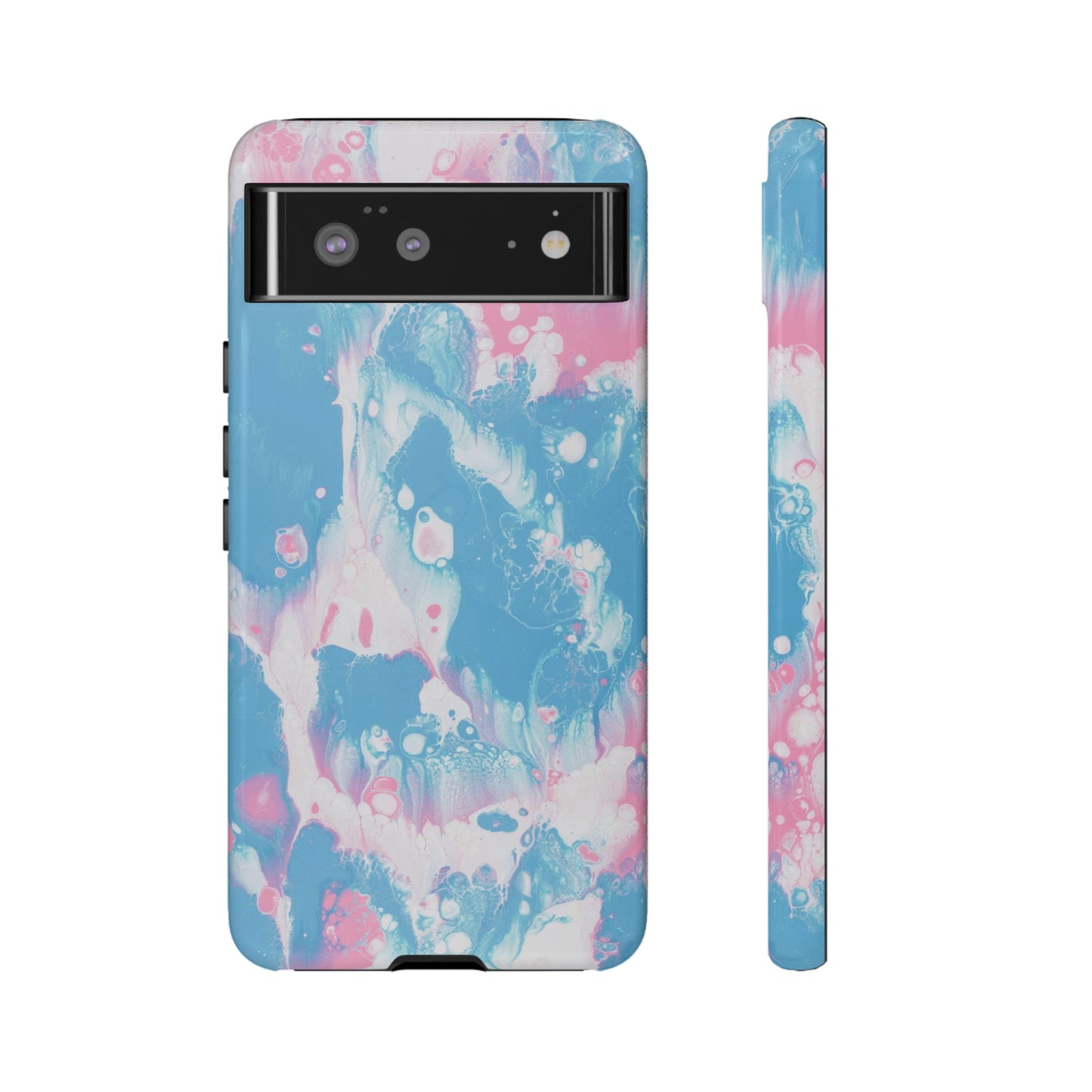 Baby Pink & Blue Resin Inspired Phone Case |iPhone 15 Plus/ Pro, 14, 13, 12|Google Pixel 7, Pro, 5|Samsung Galaxy S23 All Major Phone Models